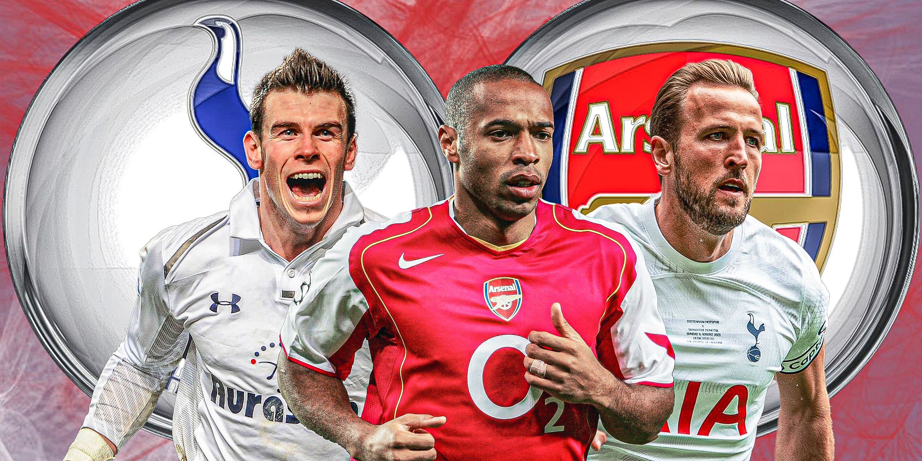 Top Scorers in North London derby history featuring Gareth Bale, Thierry Henry and Harry Kane