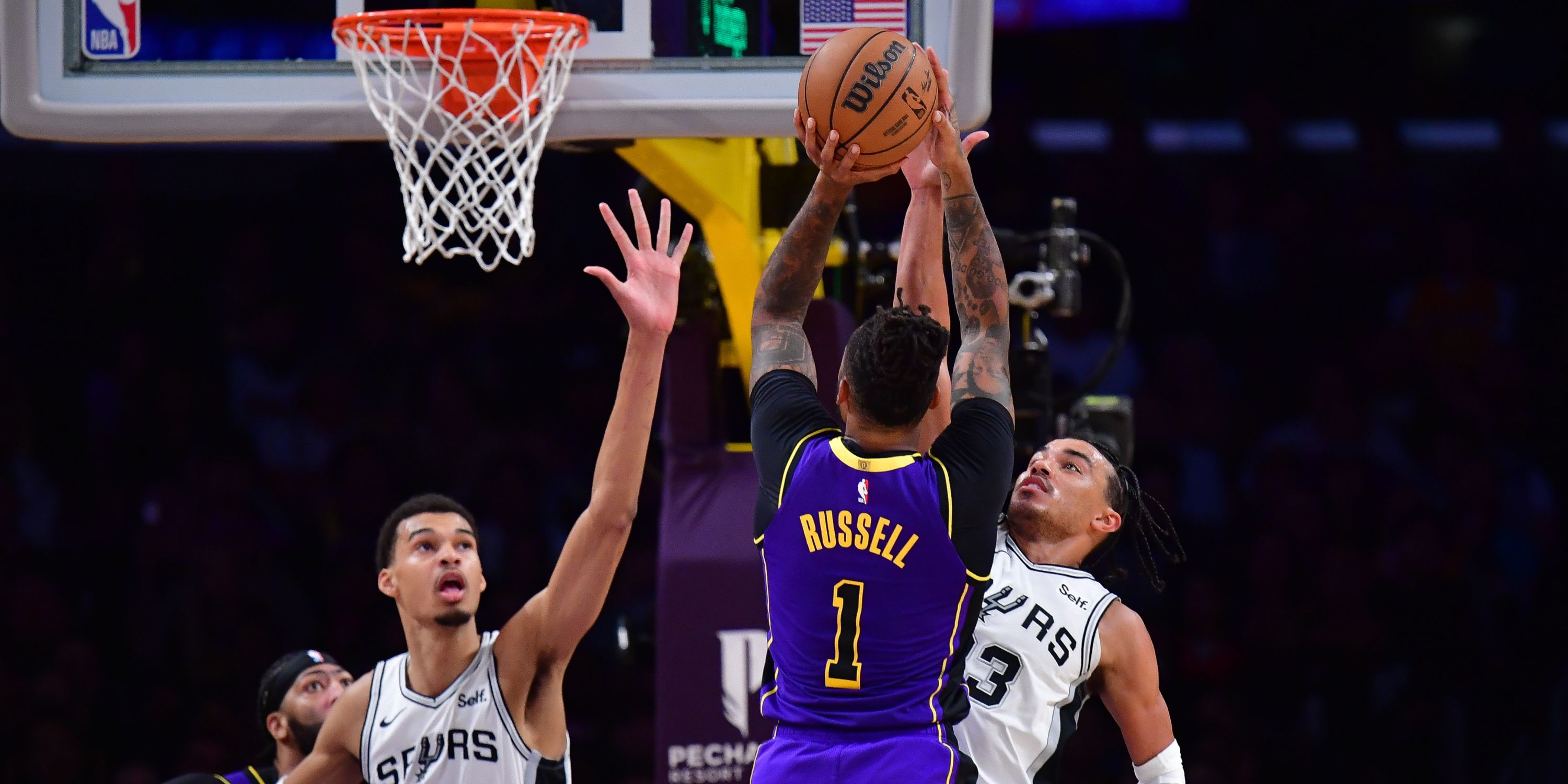 D'Angelo Russell, Los Angeles Lakers, Victor Wembanyama, Tre Jones, San Antonio Spurs