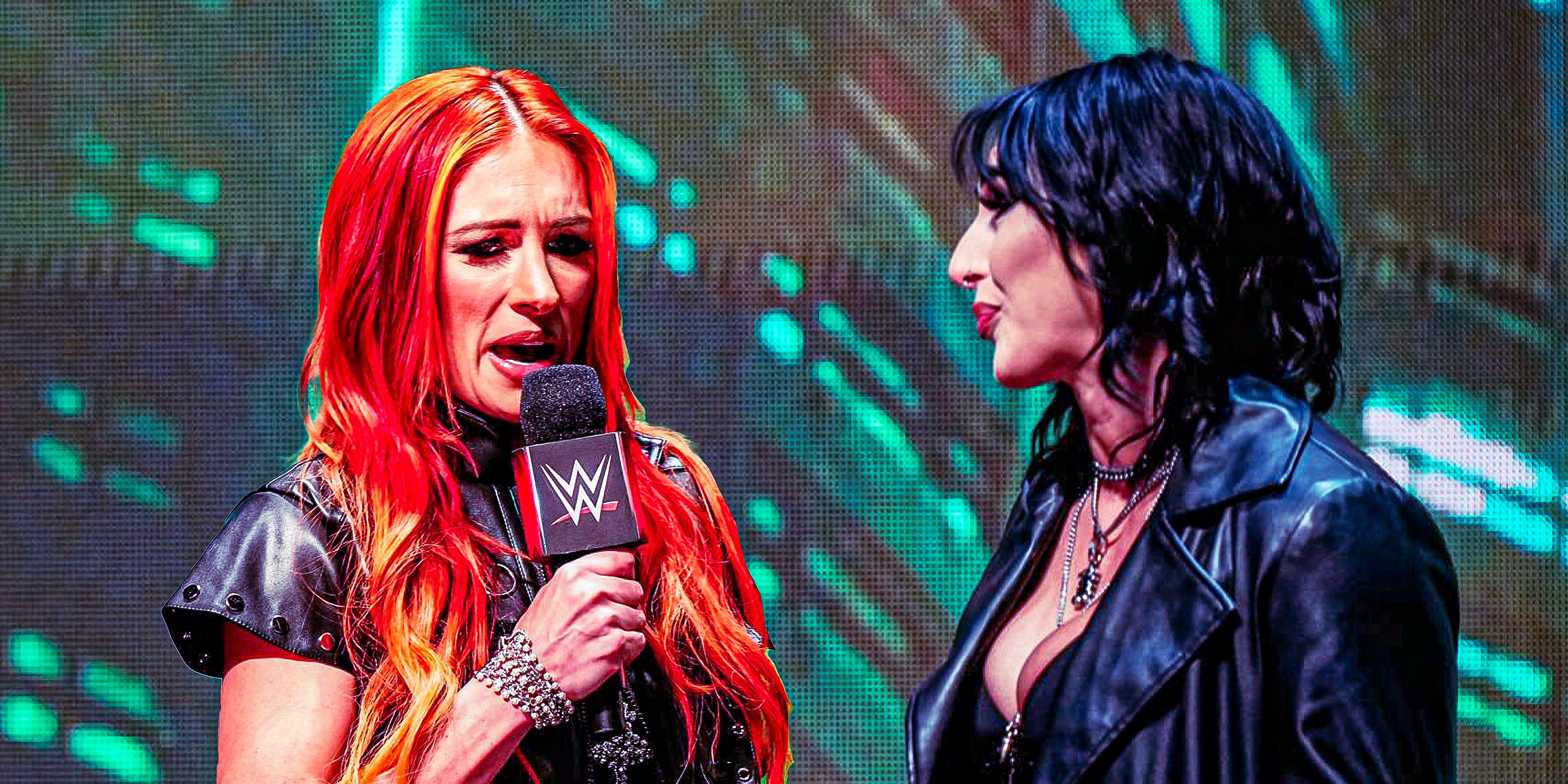 Becky Lynch faces off with Rhea Ripley