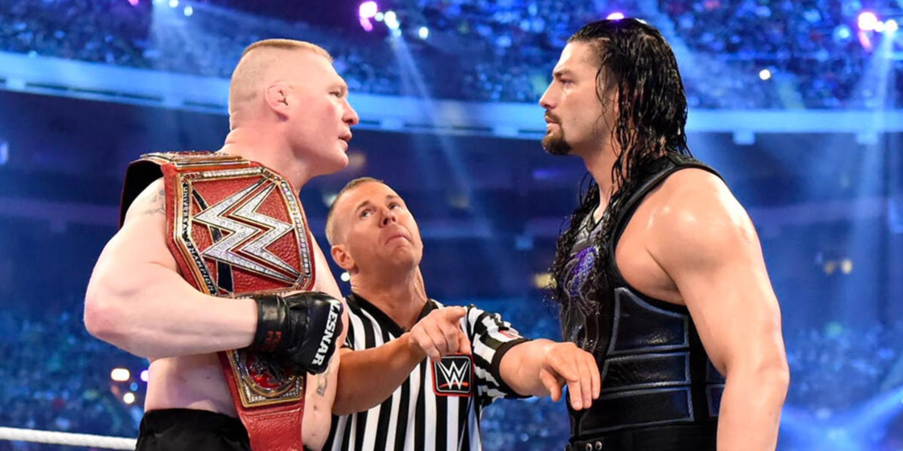 Brock Lesnar and Roman Reigns Square off