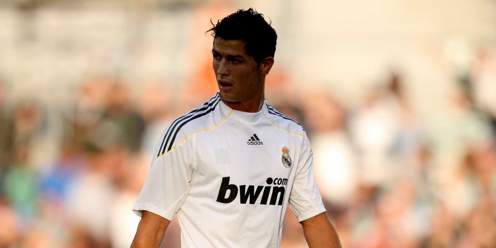 Cristiano Ronaldo duing his debut Real Madrid season