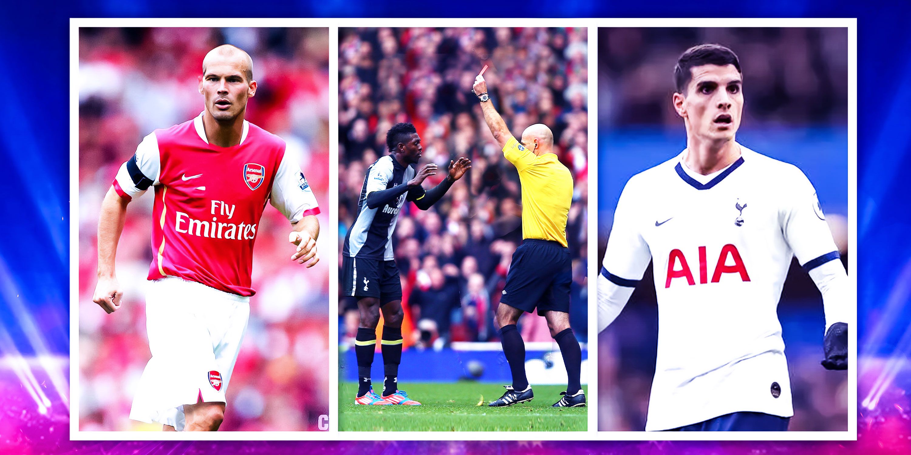 Every player sent off in the North London derby