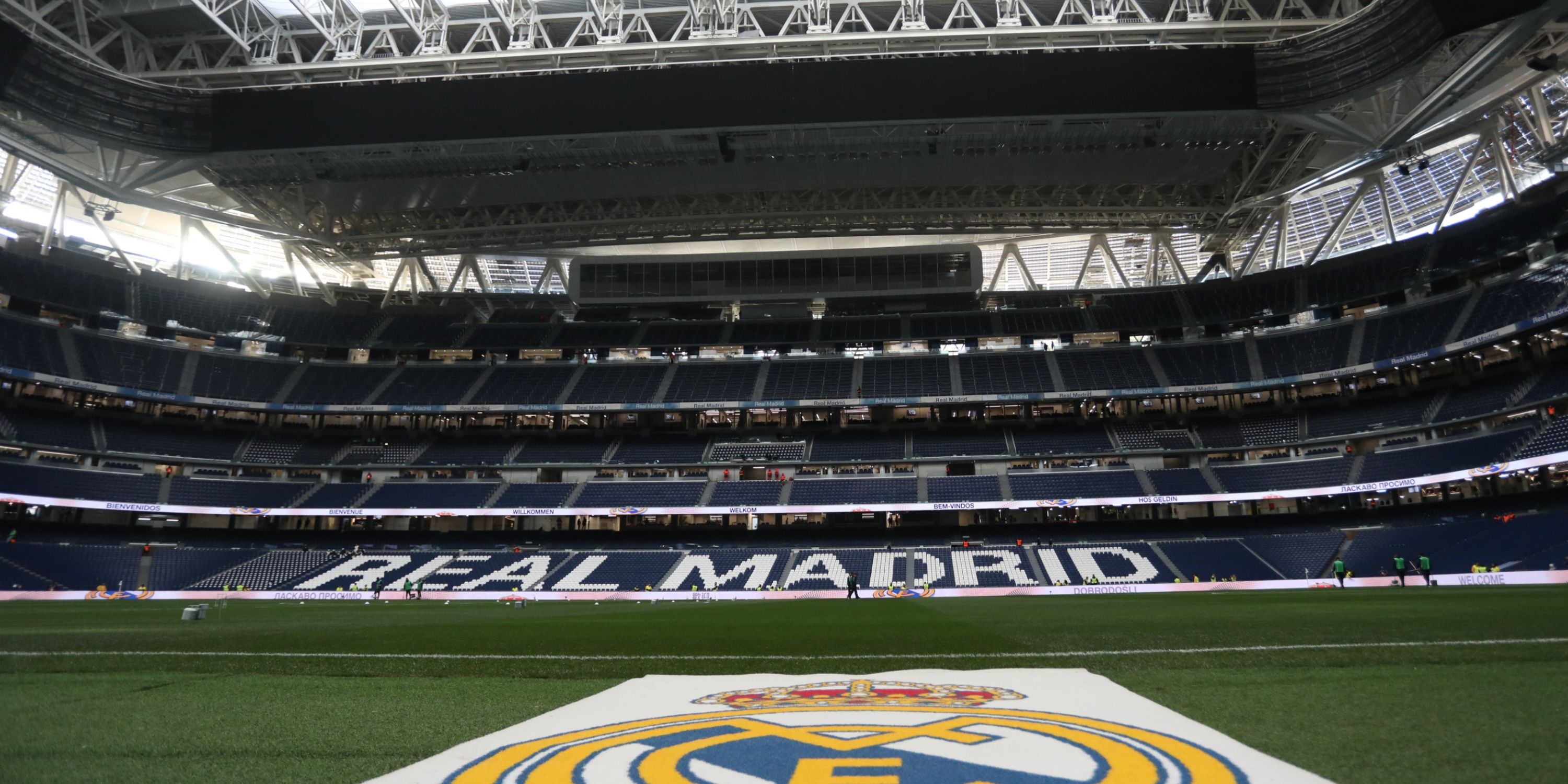 Inside view of Real Madrid's Santiago Bernabeu stadium