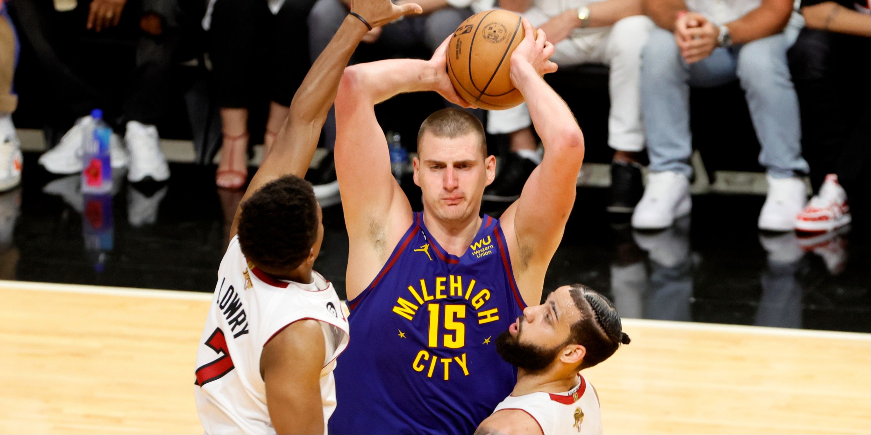 Kyle Lowry Nikola Jokic and Caleb Martin