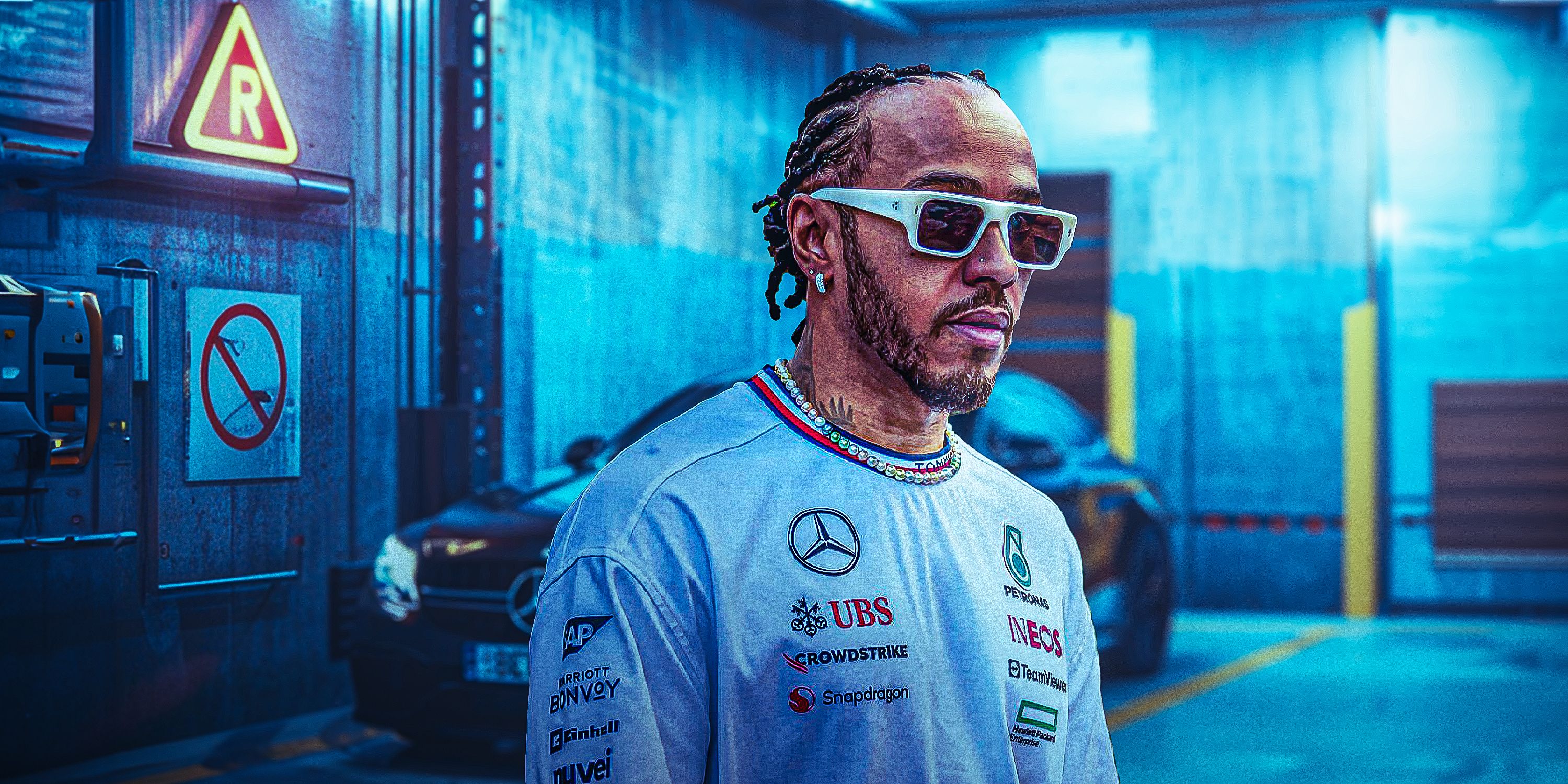 Lewis Hamilton heading out of Mercedes