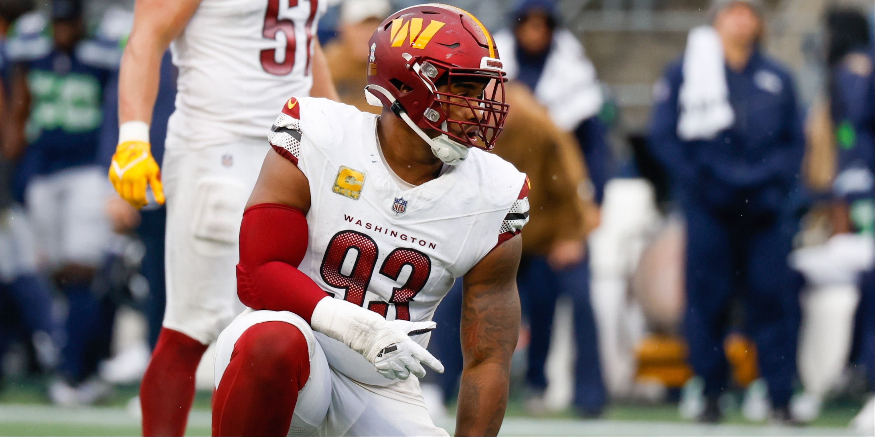 Washington Commanders' defensive tackle Jonathan Allen