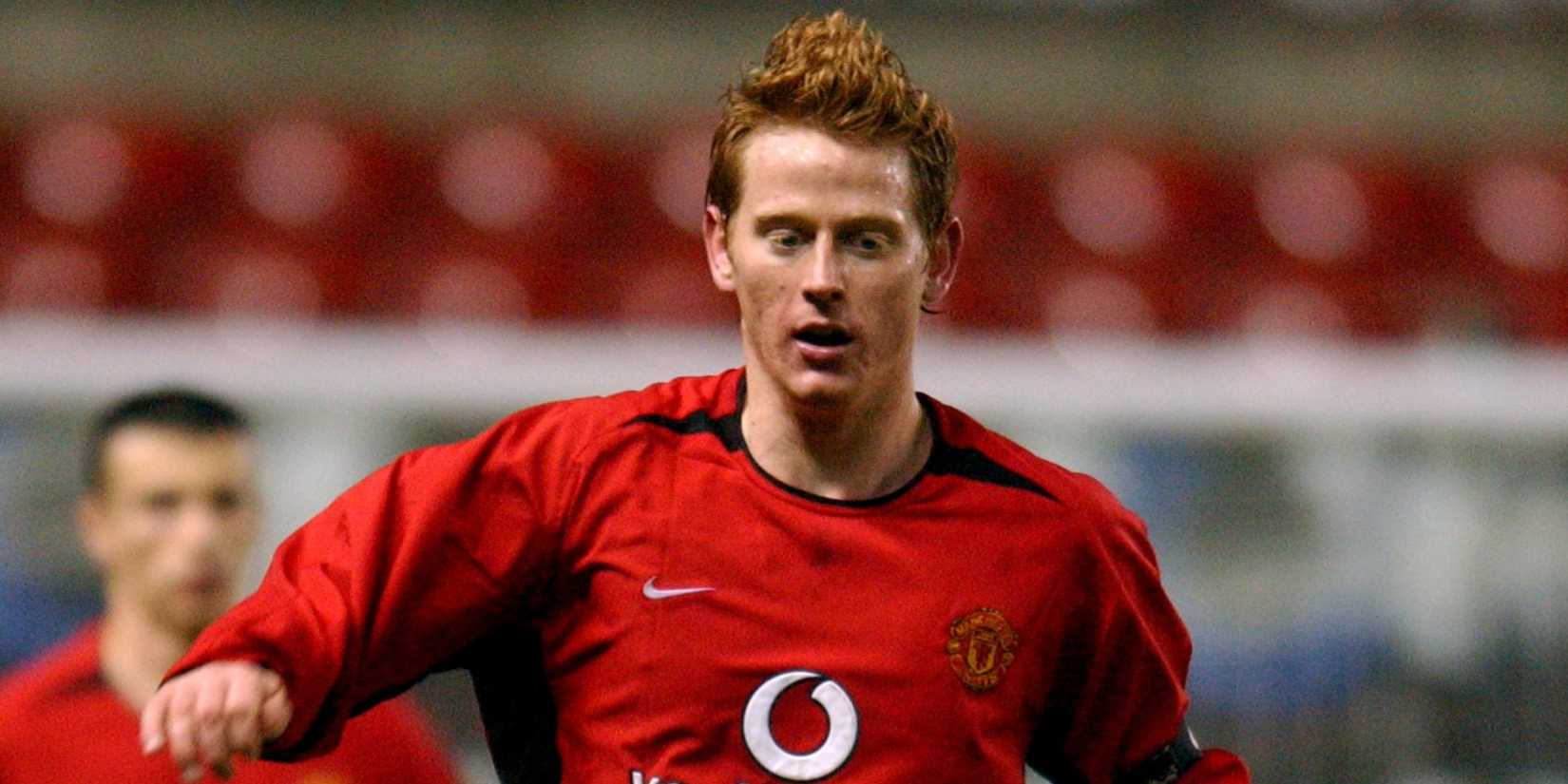 Michael Stewart playing for Manchester United