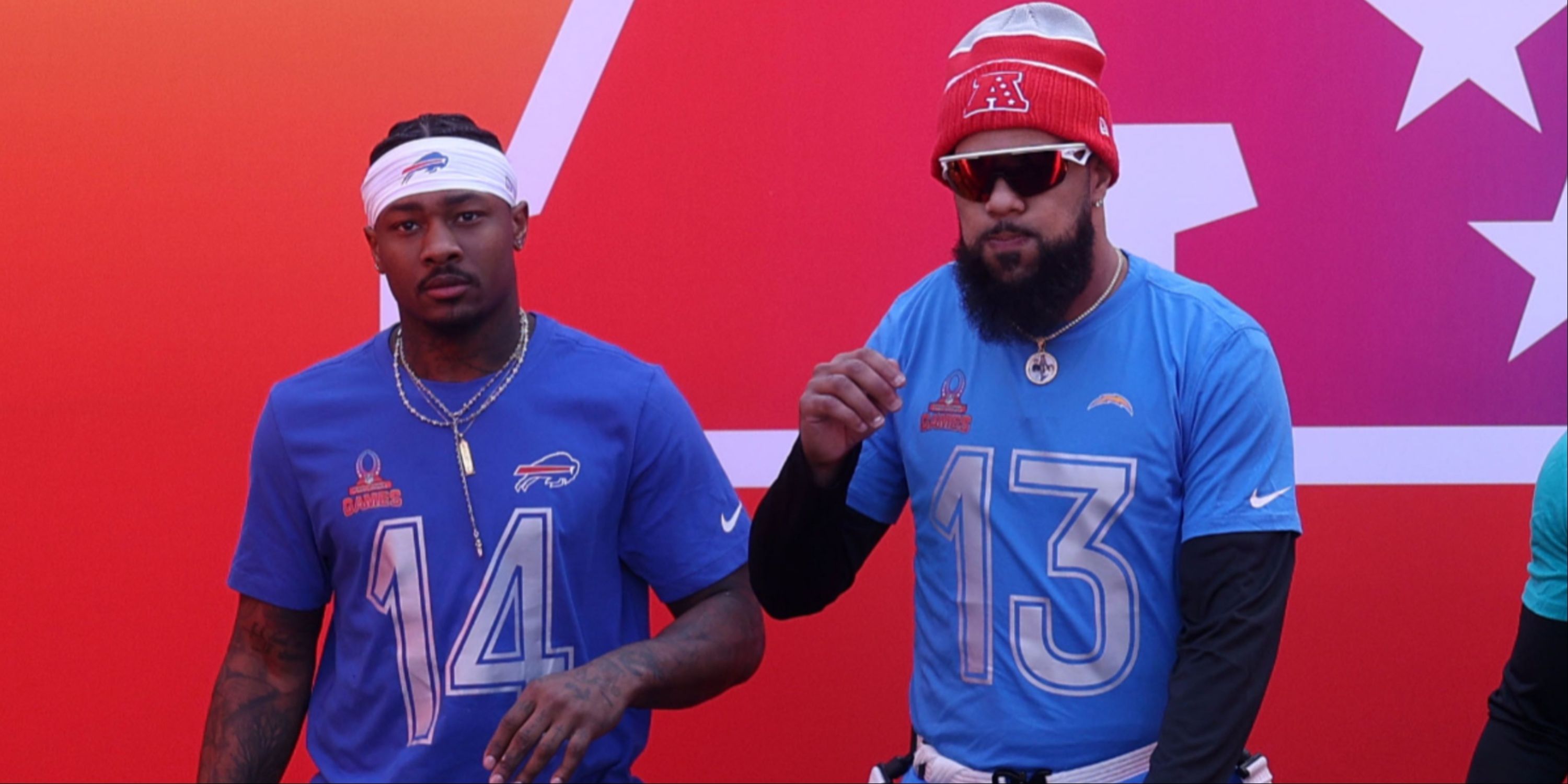 Stefon Diggs and Keenan Allen at the NFL Pro Bowl