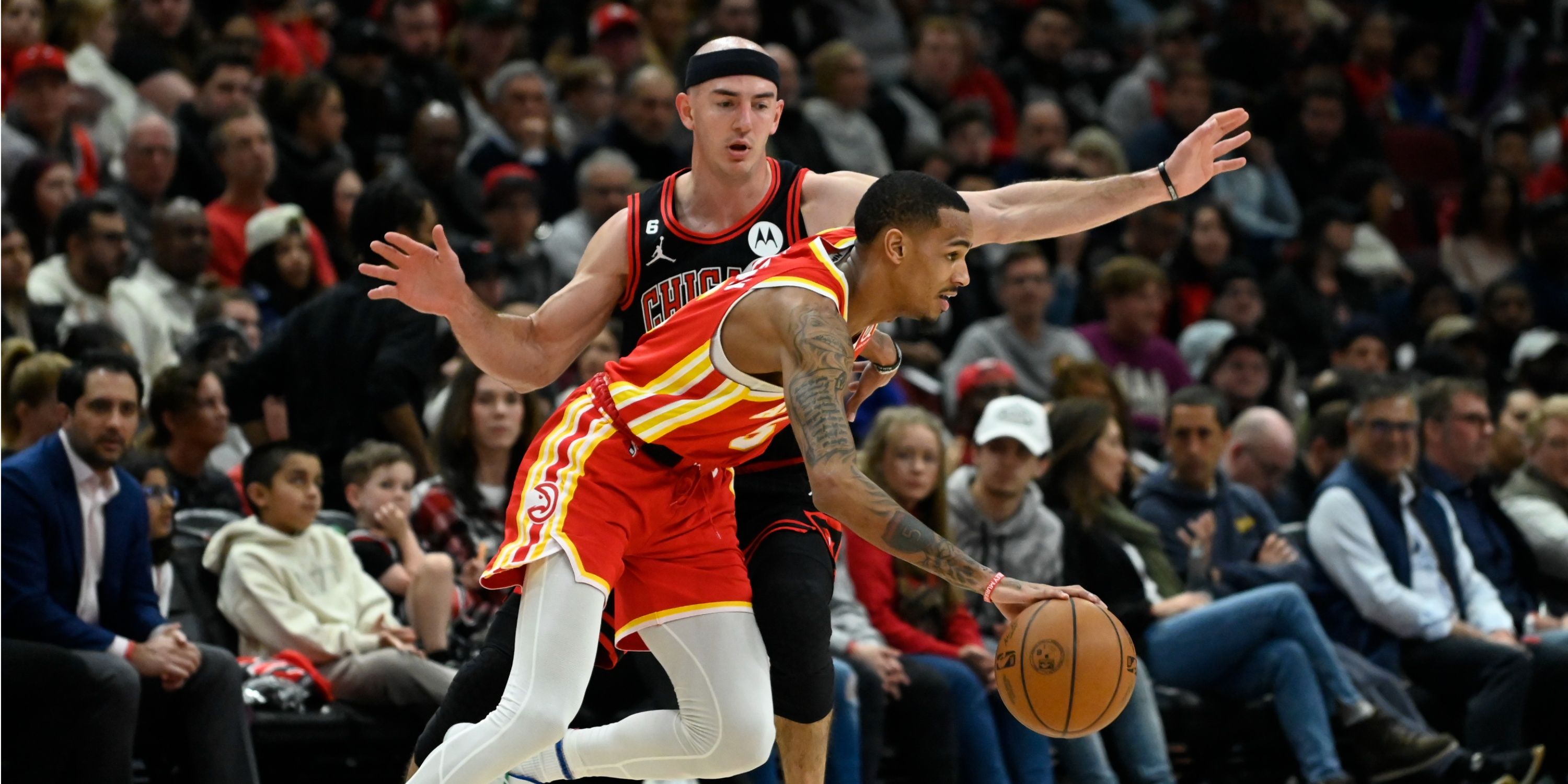 Dejounte Murray and Alex Caruso