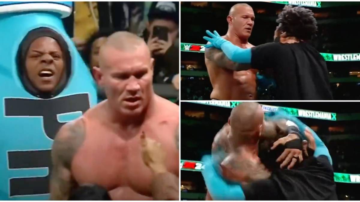 Randy Orton RKOs IShowSpeed at WrestleMania 40