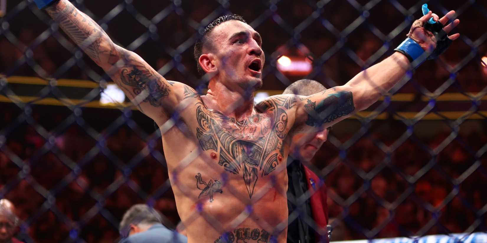 Max Holloway after knocking out Justin Gaethje