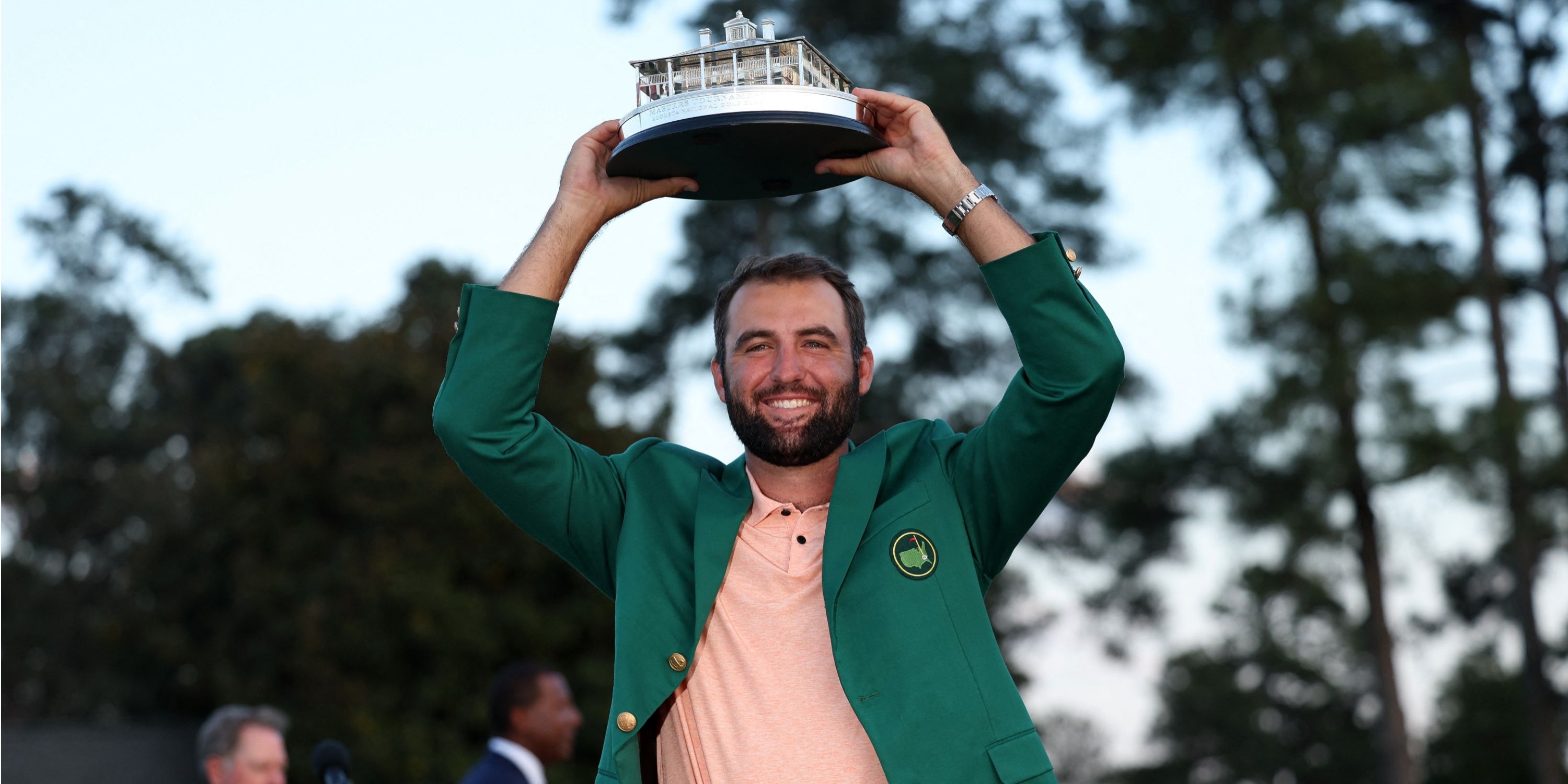 Scottie Scheffler with The Masters trophy