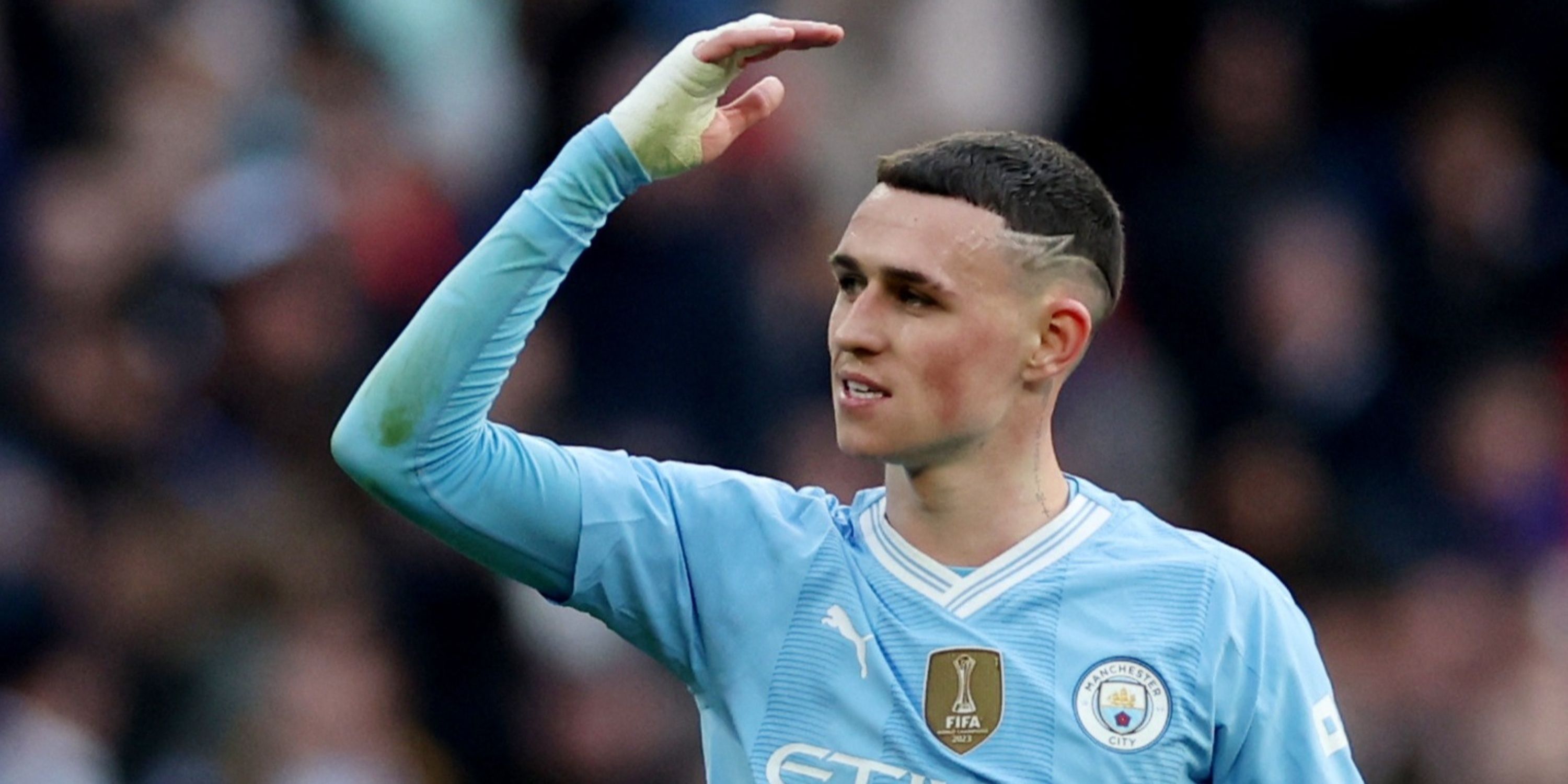 Phil Foden in action against Chelsea