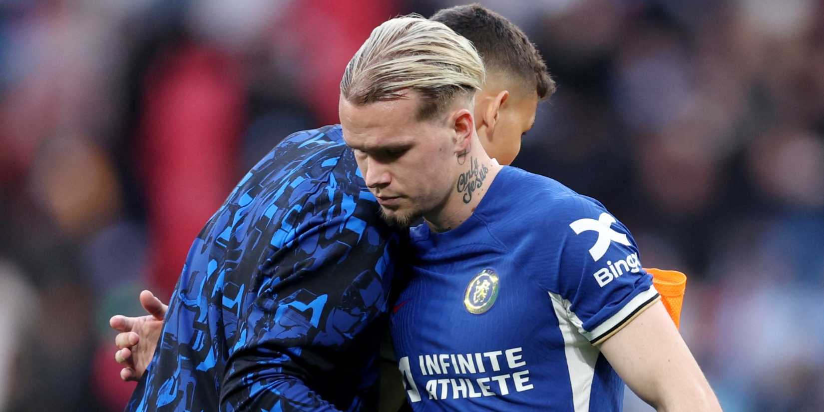 Chelsea's Mykhailo Mudryk looks dejected