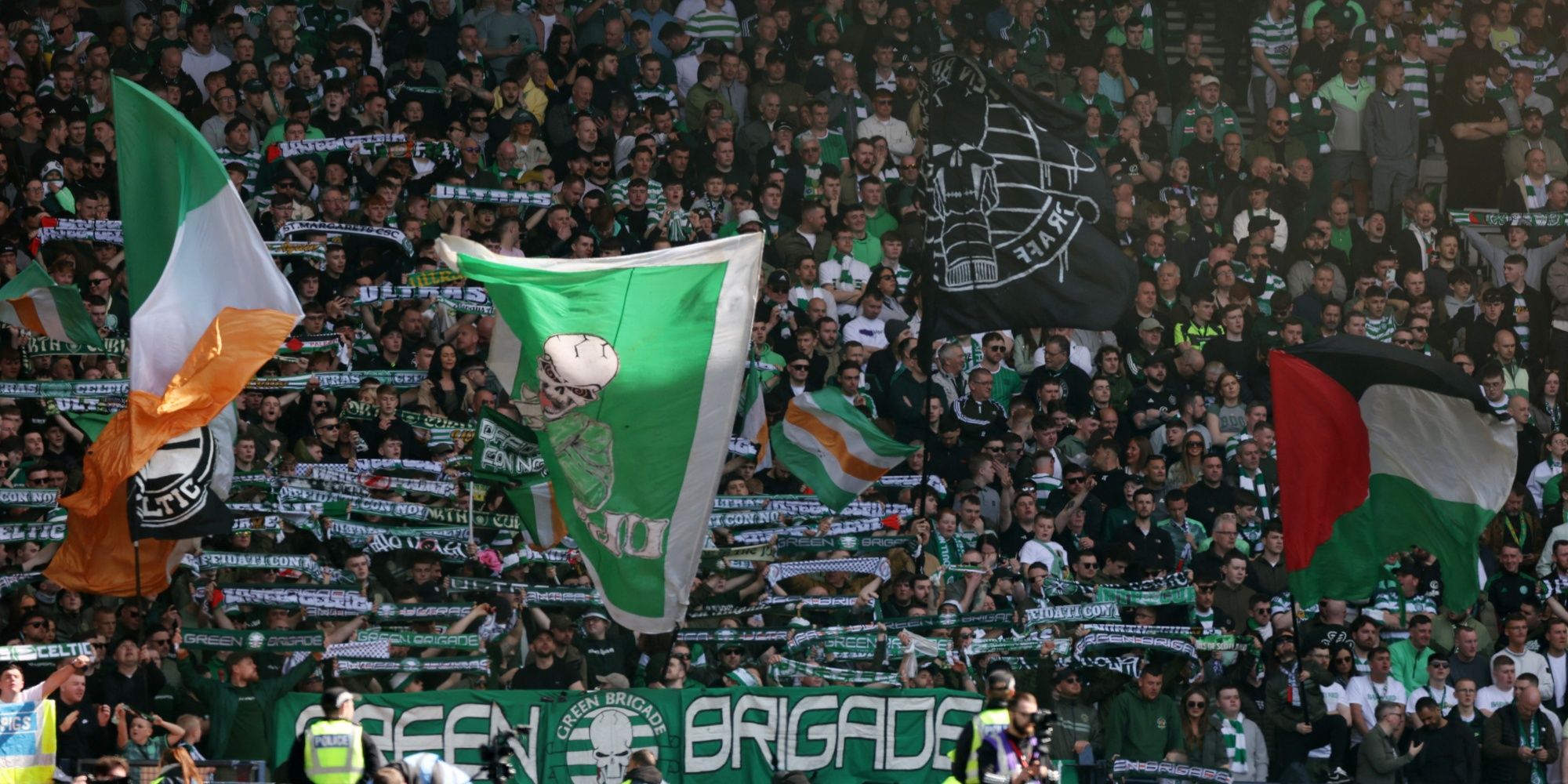 Celtic's fans in Hampden Park.