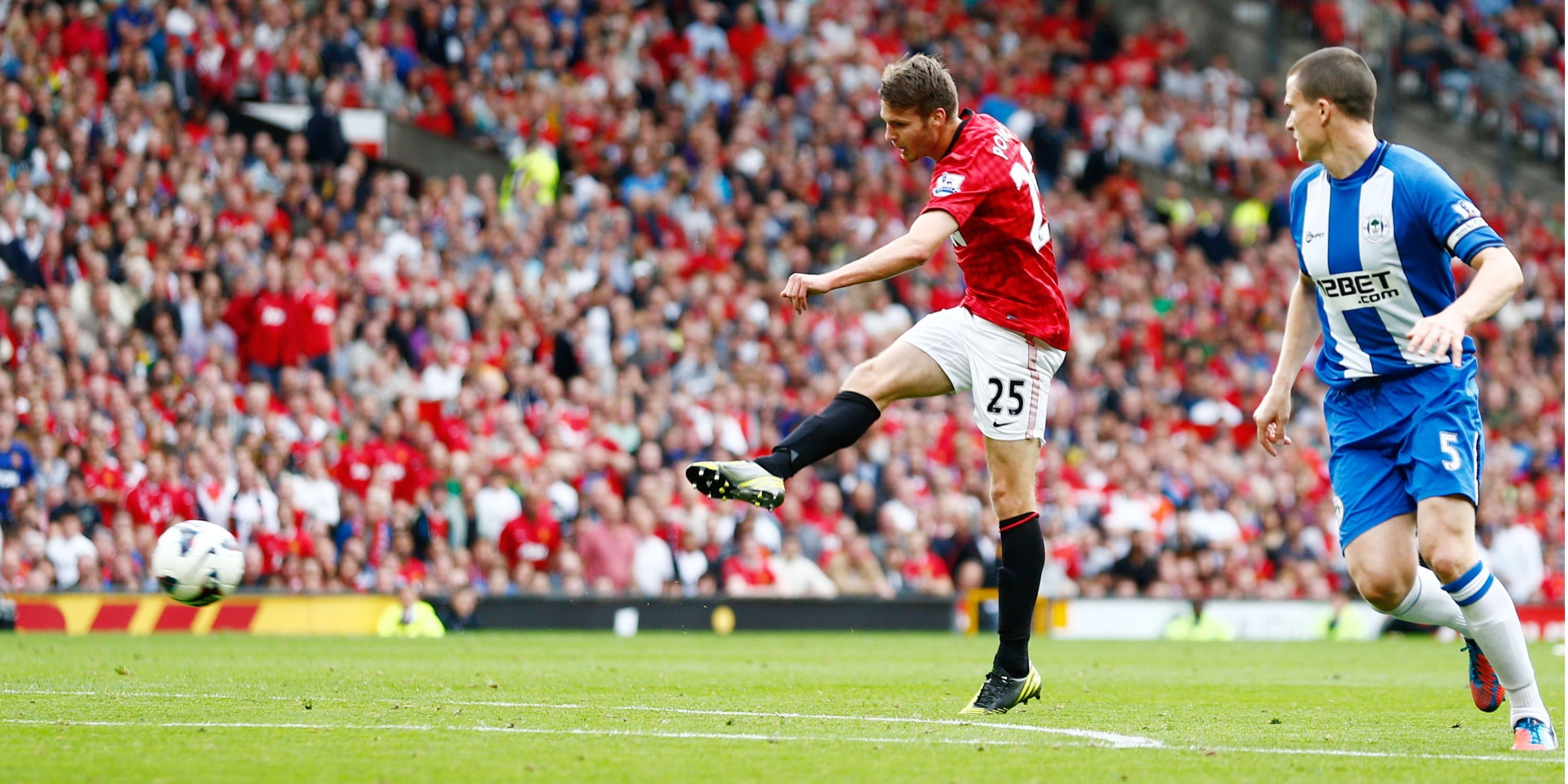 Nick Powell's strike against Wigan Athletic