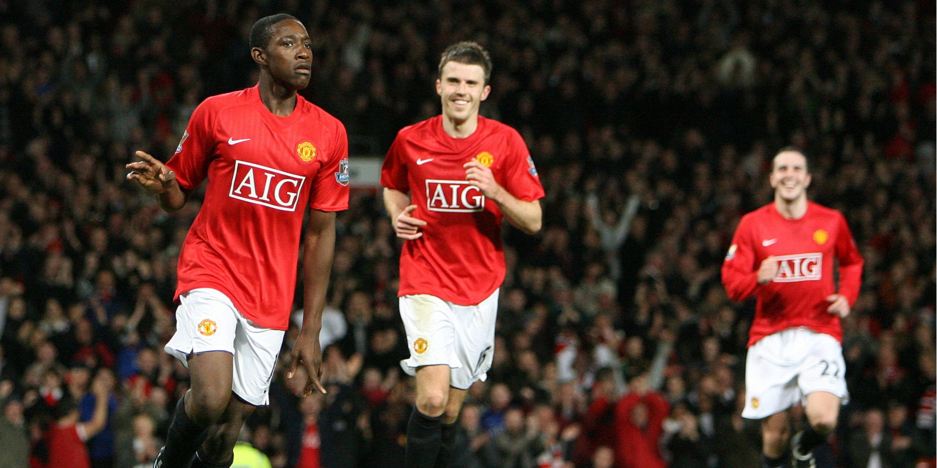Danny Welbeck celebrates his goal against Stoke