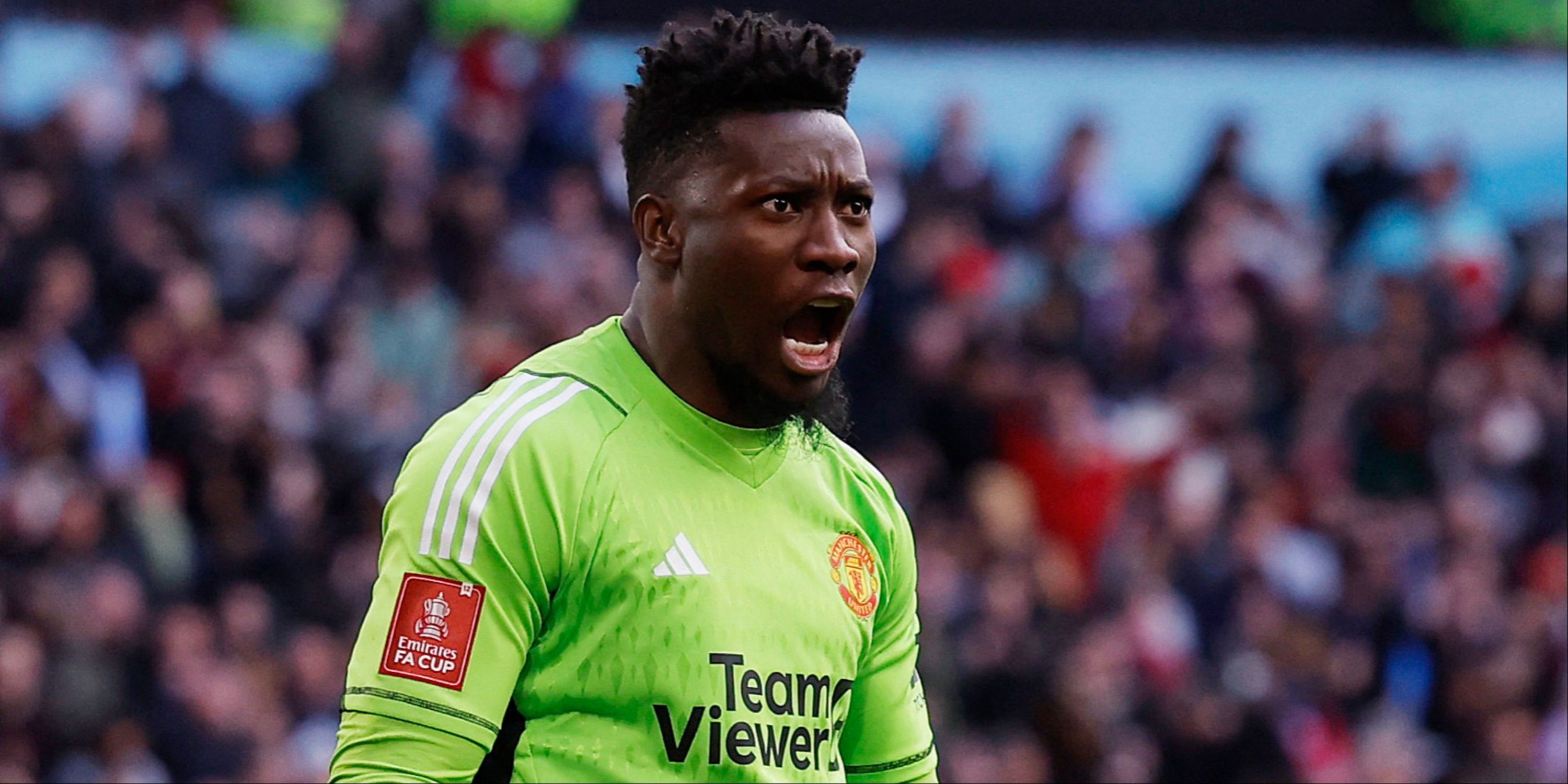 Andre Onana during Manchester United's FA Cup win