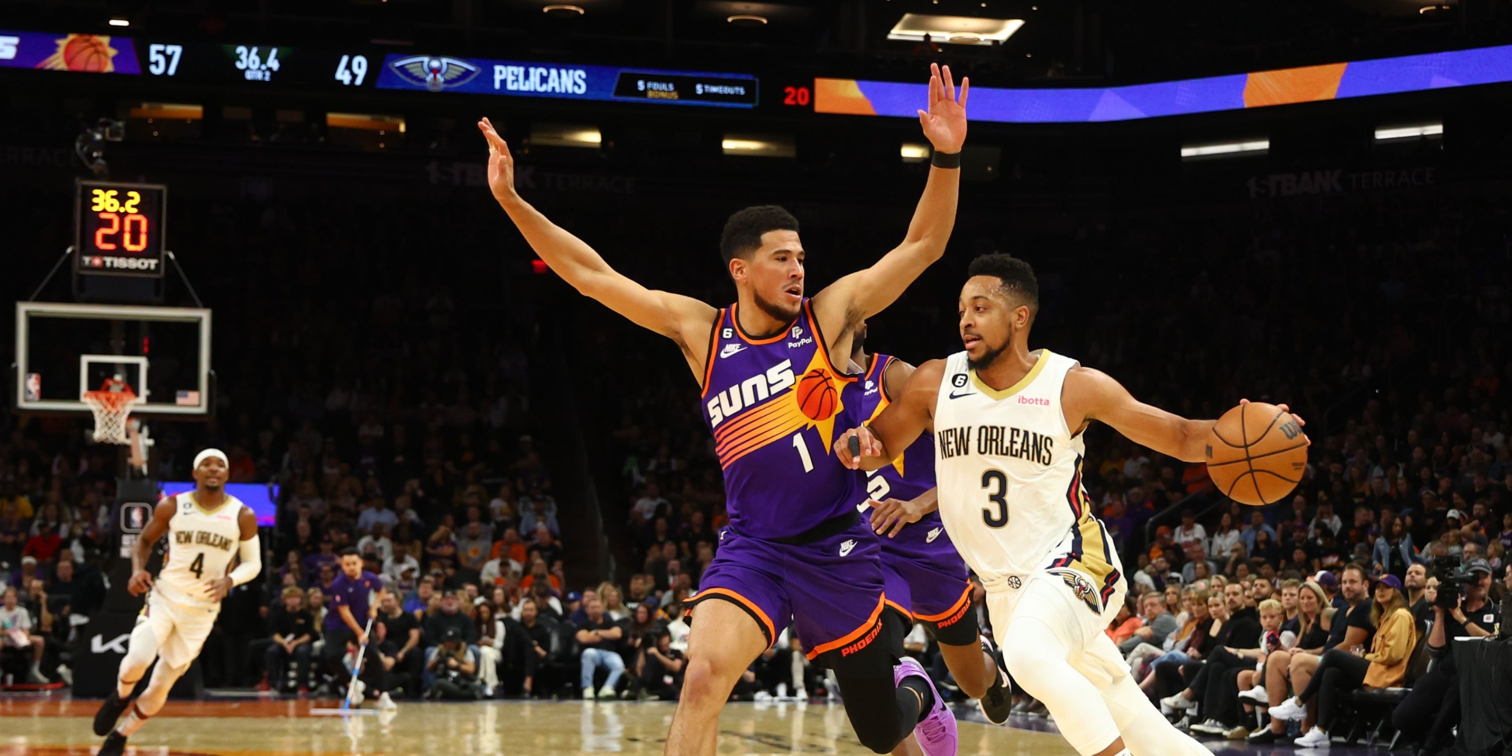 CJ McCollum and Devin Booker