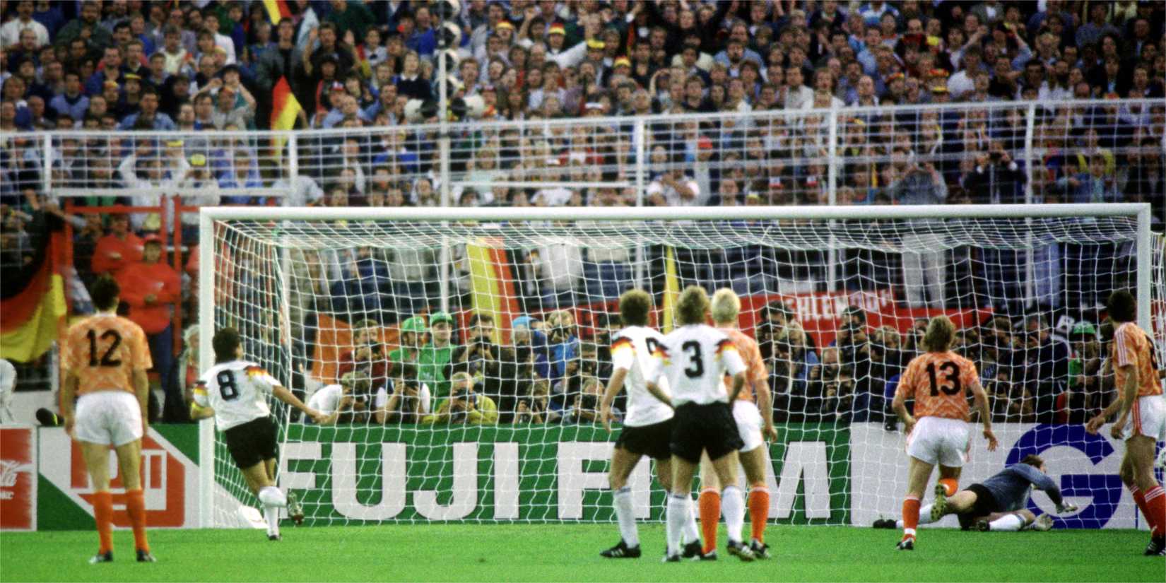 Netherlands beat West Germany in the semi-final of Euro 1988