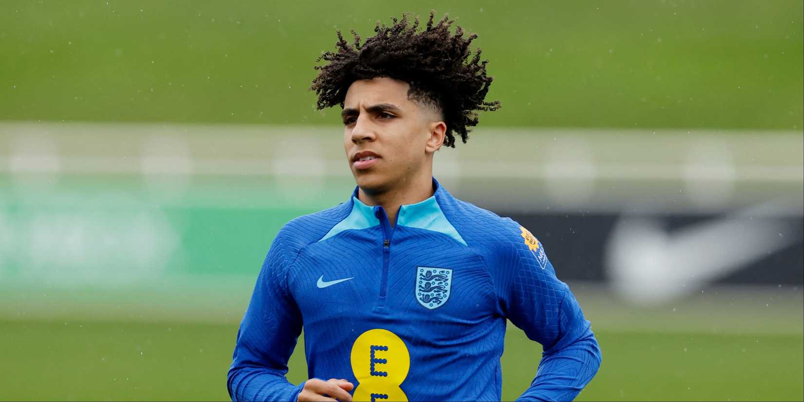 Rico Lewis in action for England. 