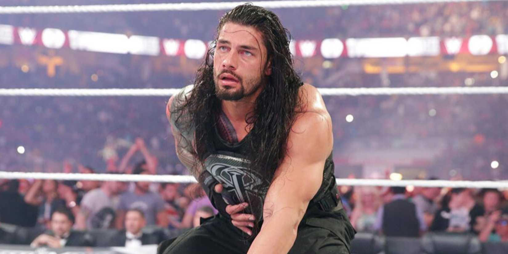 Roman Reigns visibly upset after losing at WrestleMania 31