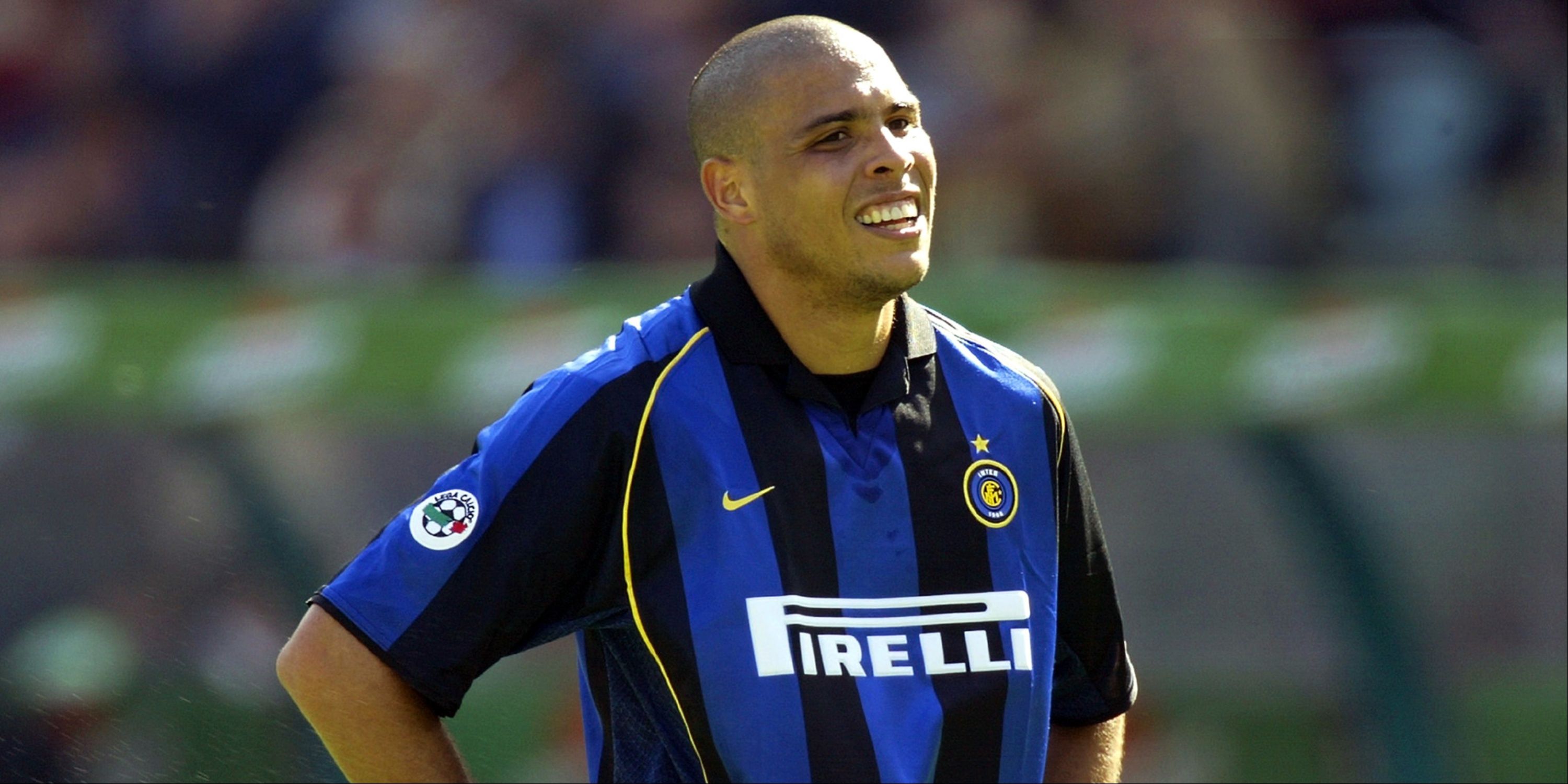 Inter Milan's Ronaldo looks dejected.