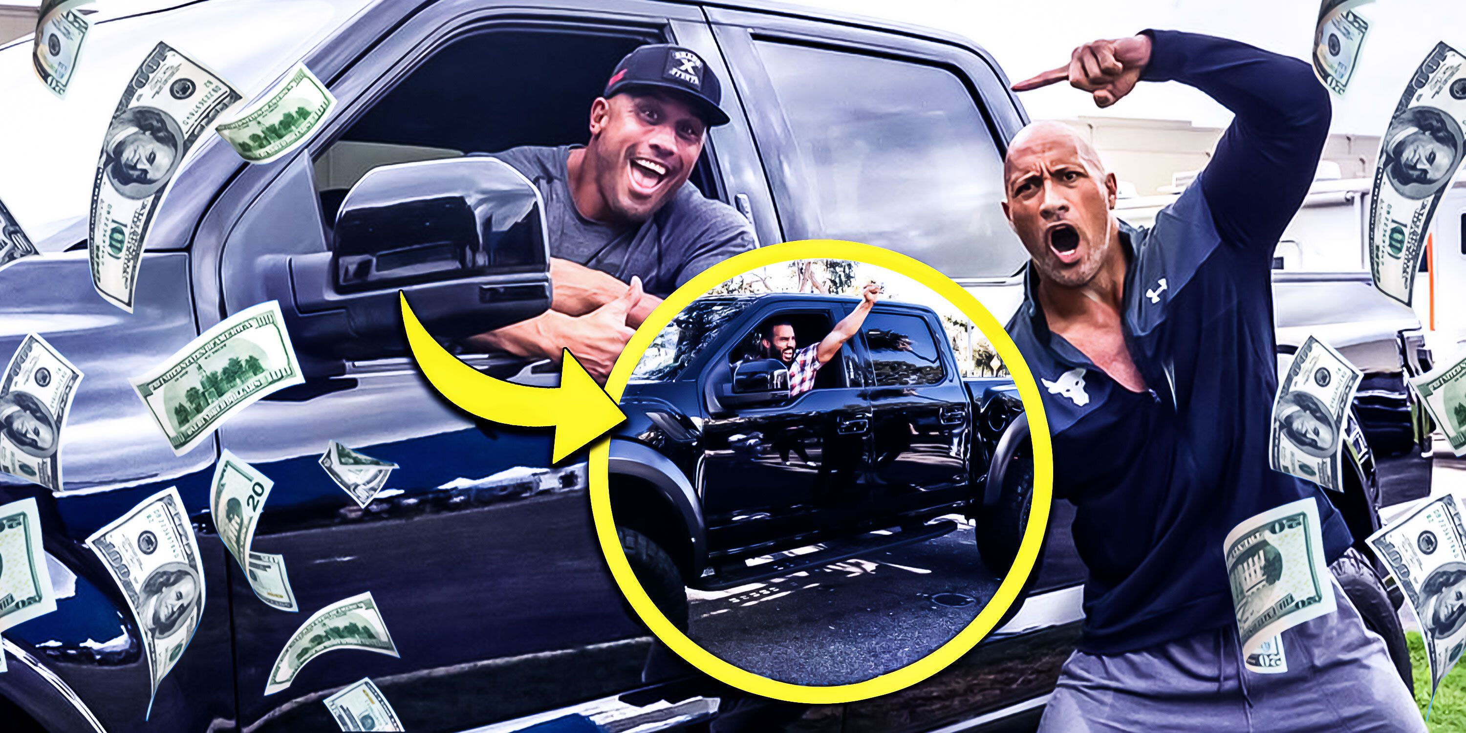 The Rock gifts his truck and money