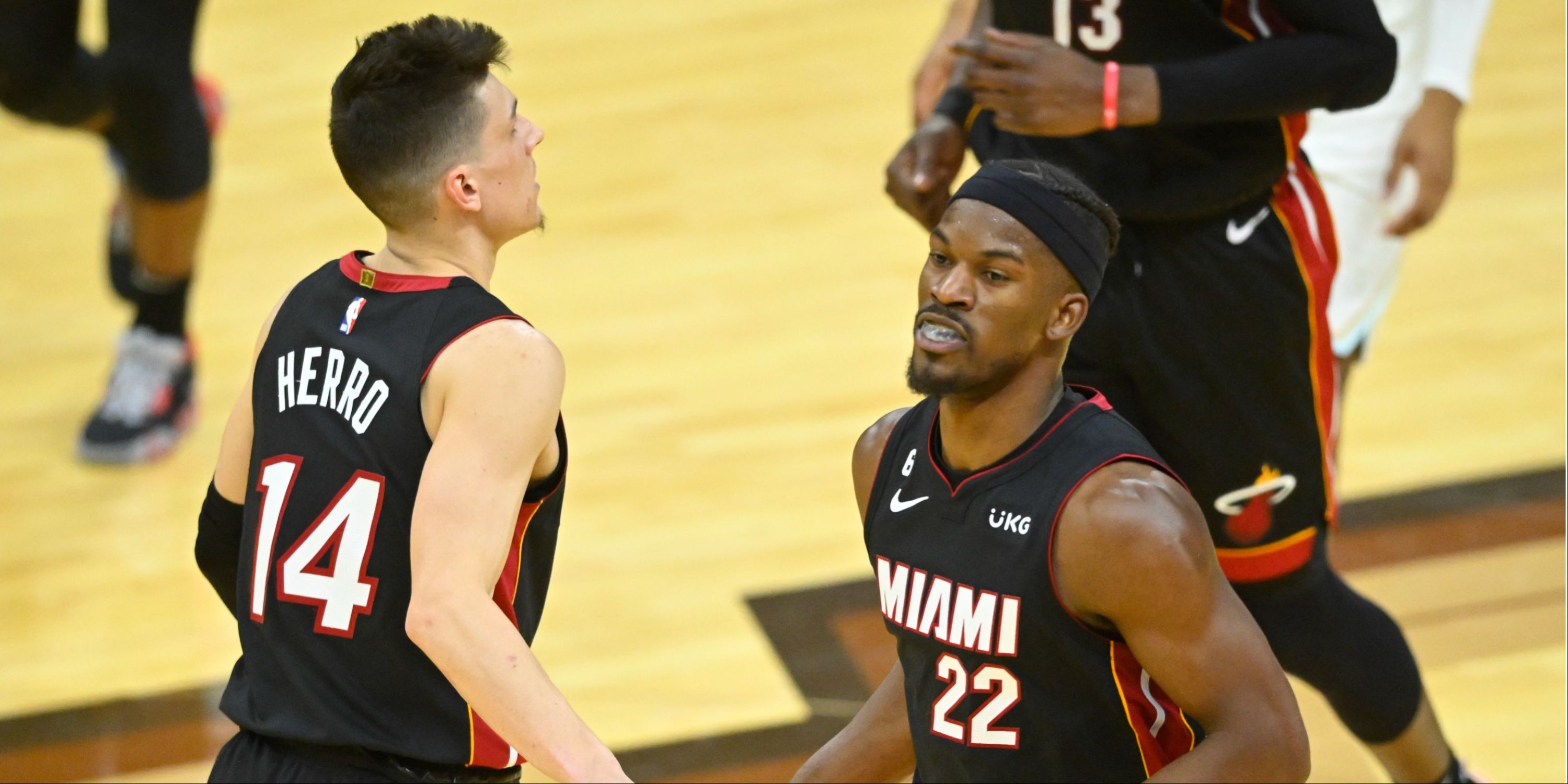 Tyler Herro and Jimmy Butler