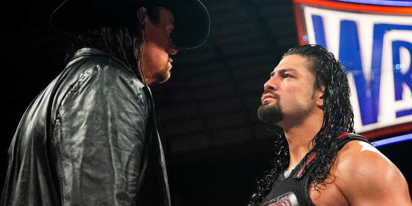 Undertaker and Roman Reigns square off at WrestleMania 33