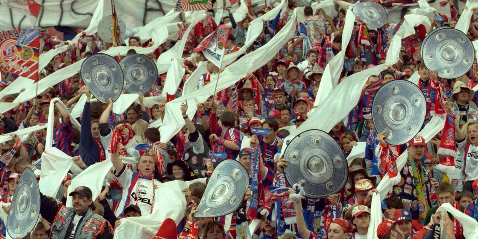 Bayern Munich fans celebrating Bundesliga