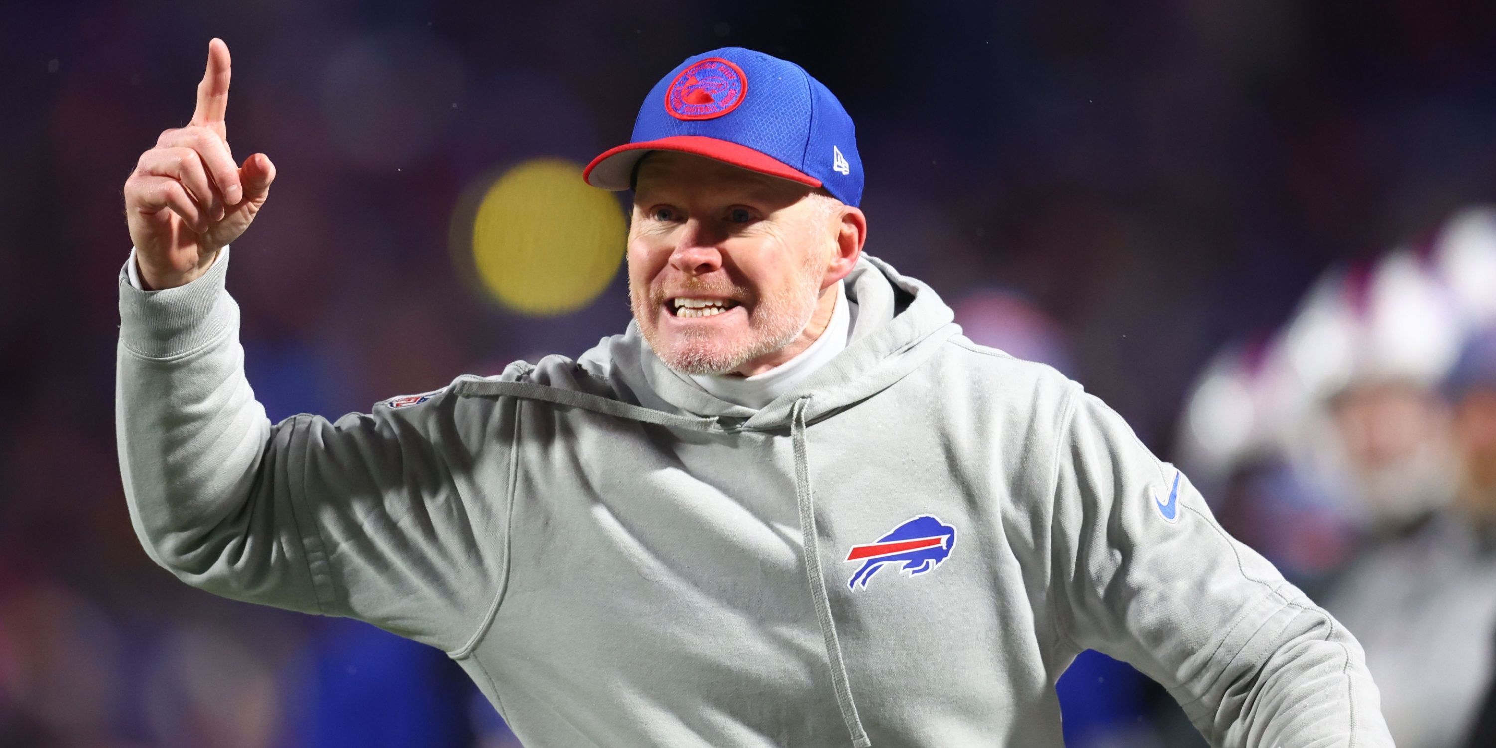 Bills coach Sean McDermott on the sidelines during a game.