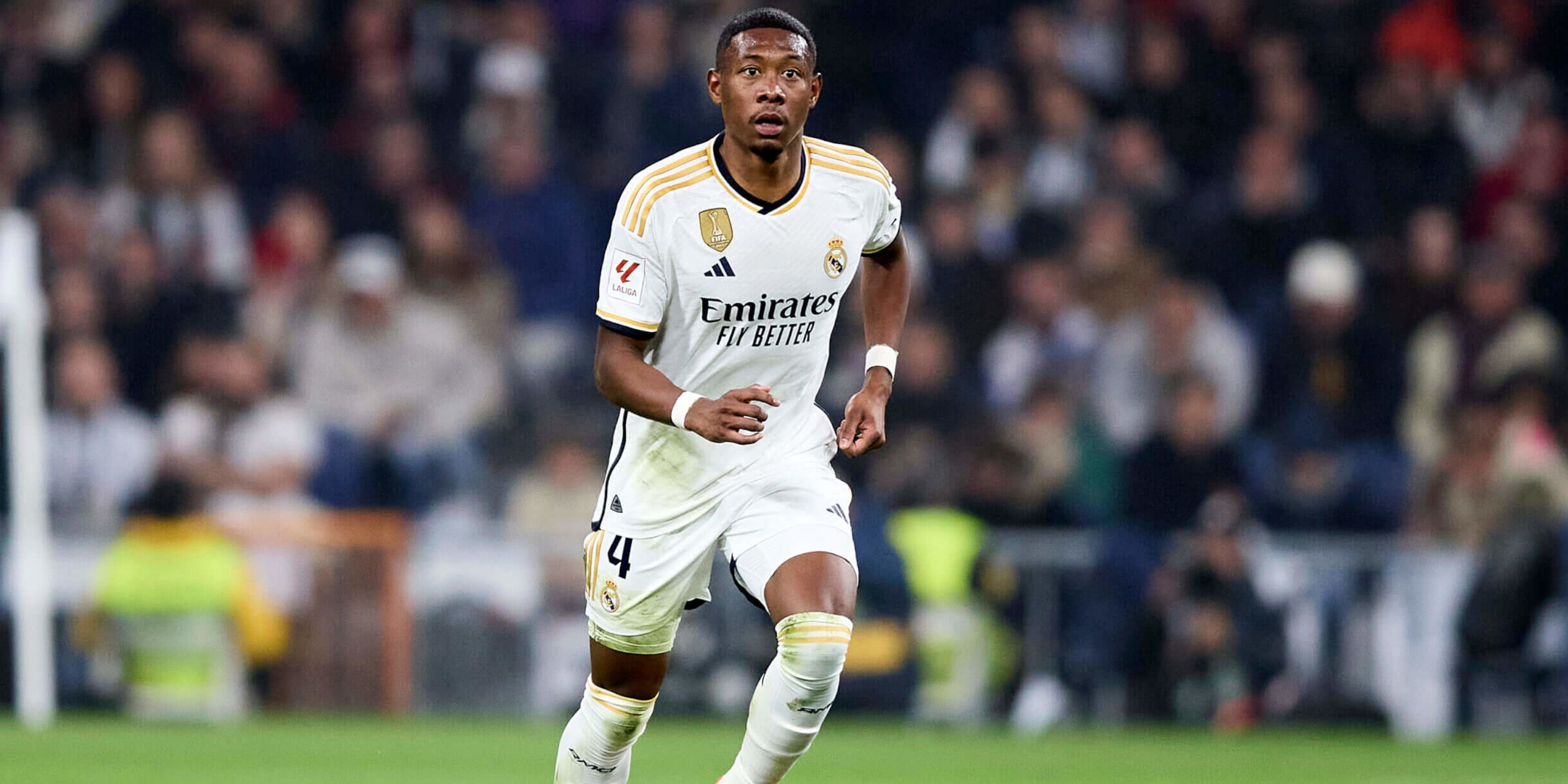 David Alaba playing for Real Madrid in the 2023/24 season