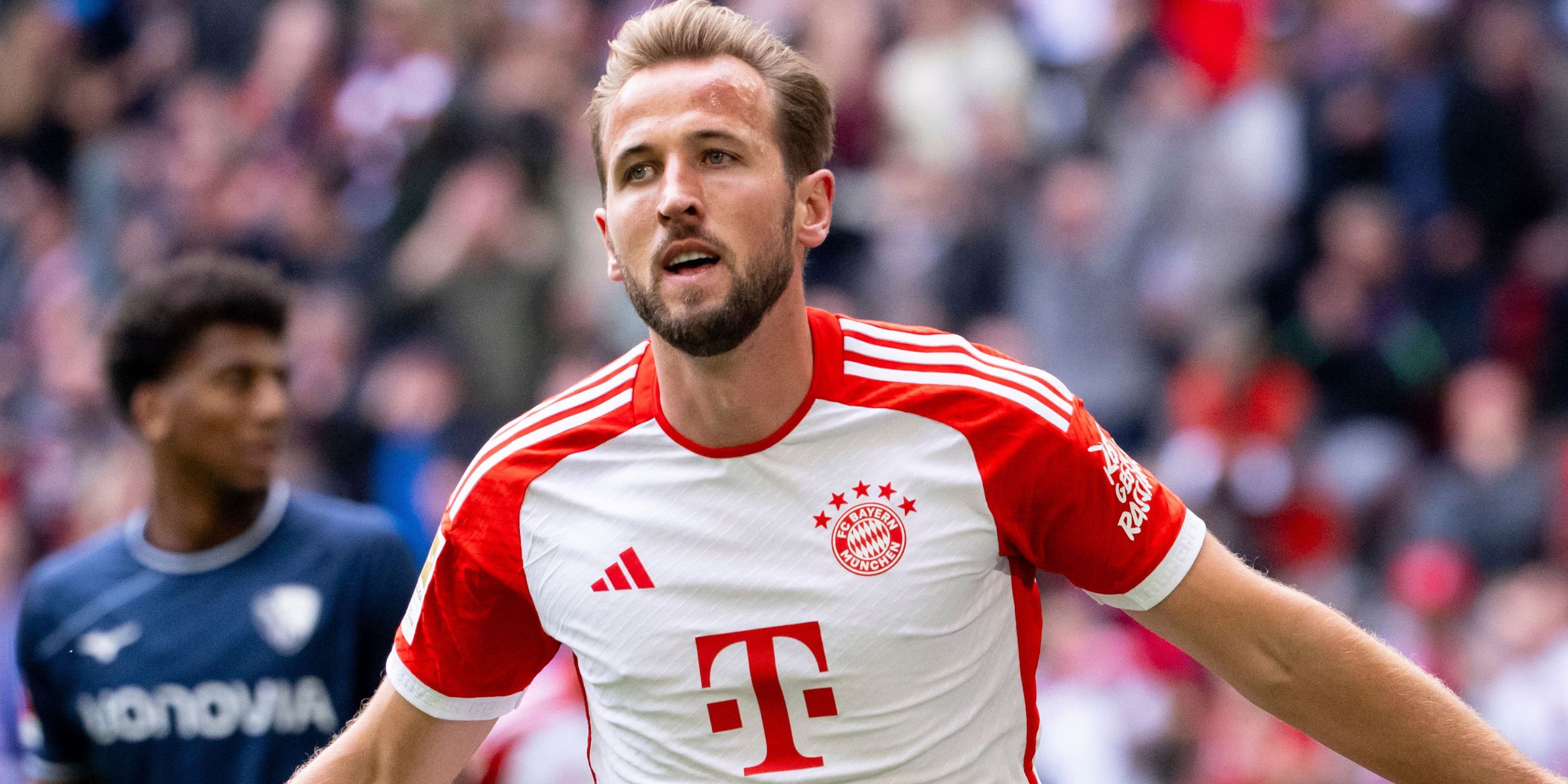 Harry Kane playing for Bayern Munich in the 2023/24 campaign