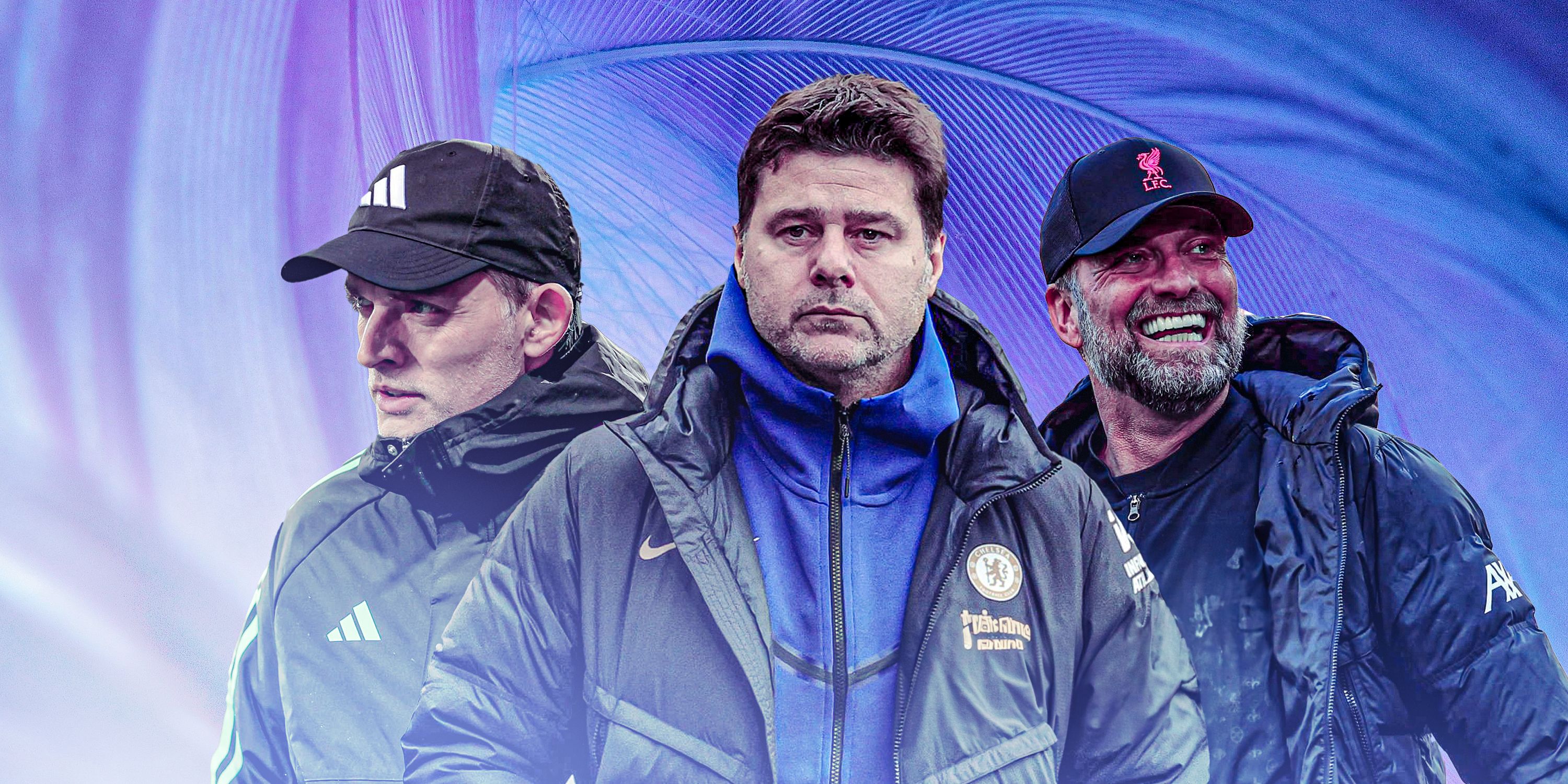 Thomas Tuchel, Mauricio Pochettino, and Jurgen Klopp.