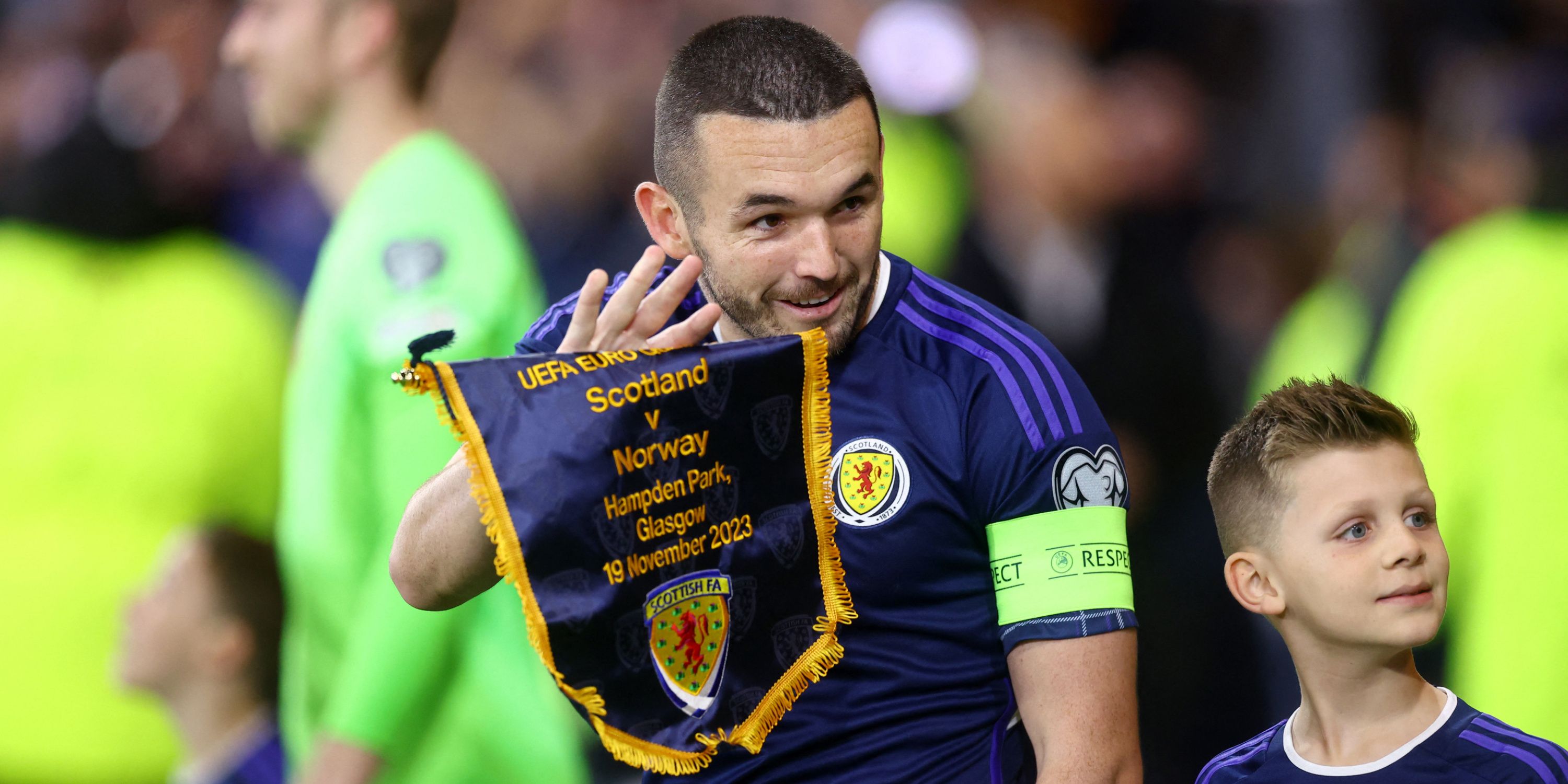 Scotland's John McGinn waving