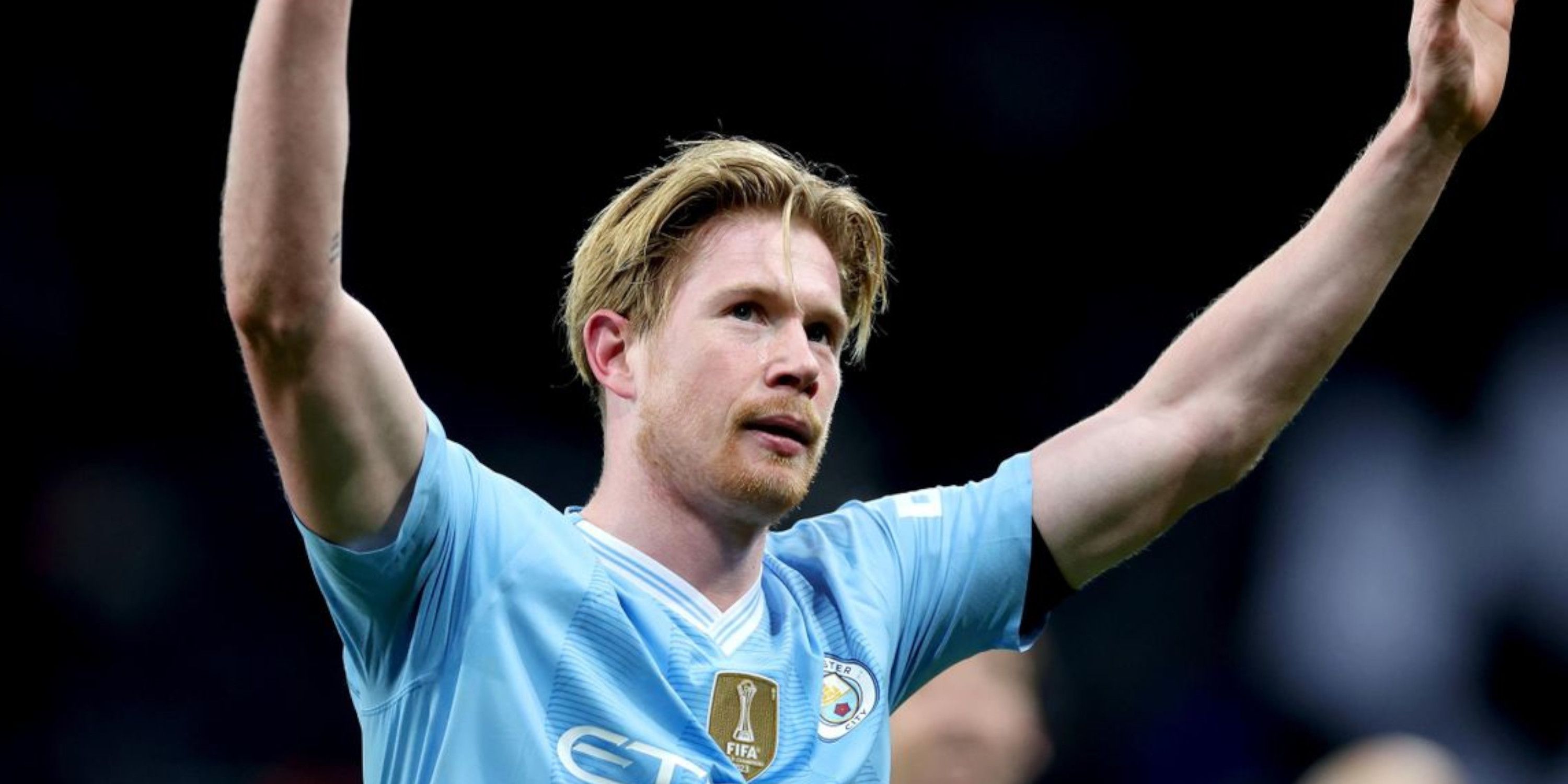 Kevin de Bruyne playing for Manchester City in the 2023/24 season