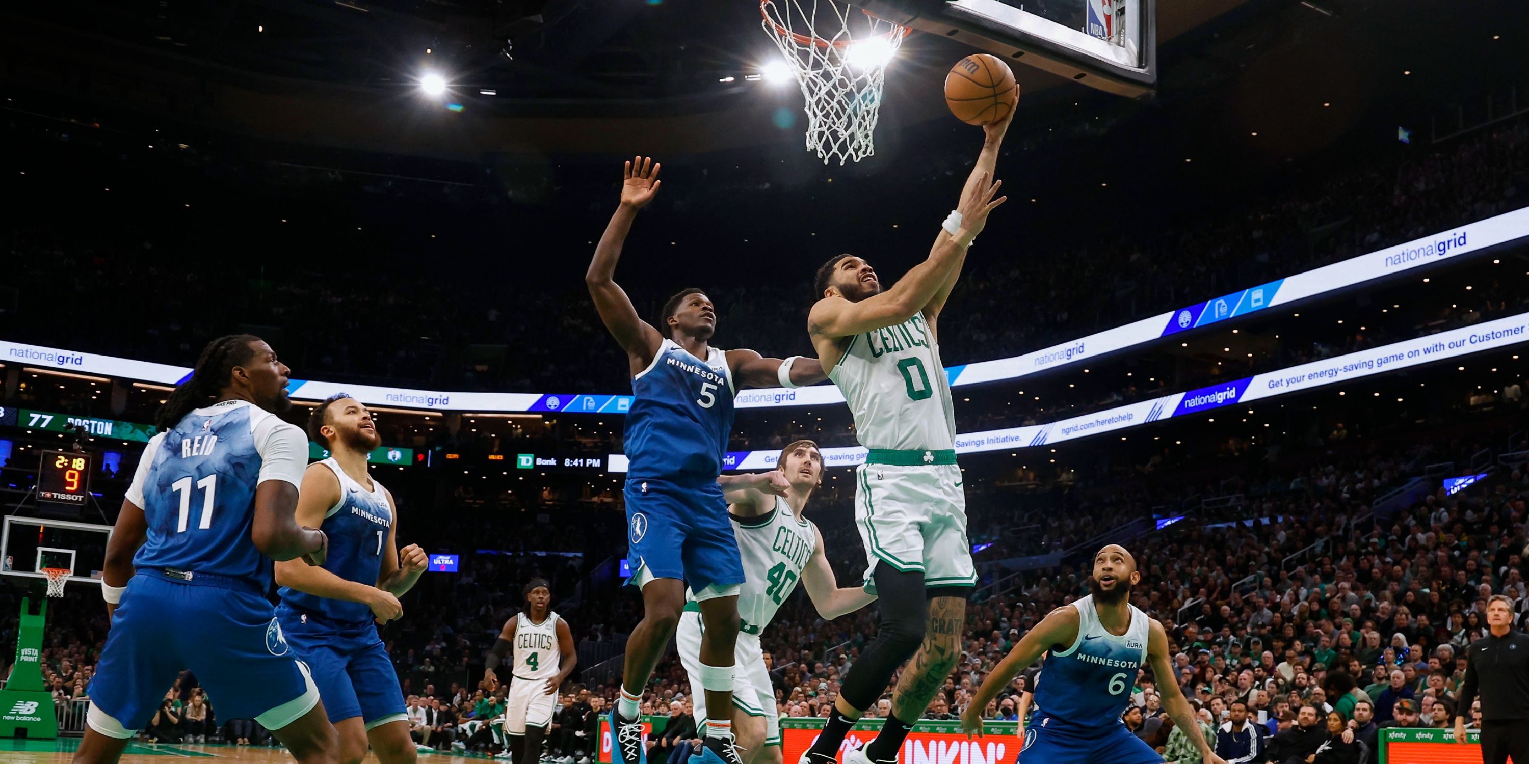 Anthony Edwards Jayson Tatum Boston Celtics Minnesota Timberwolves