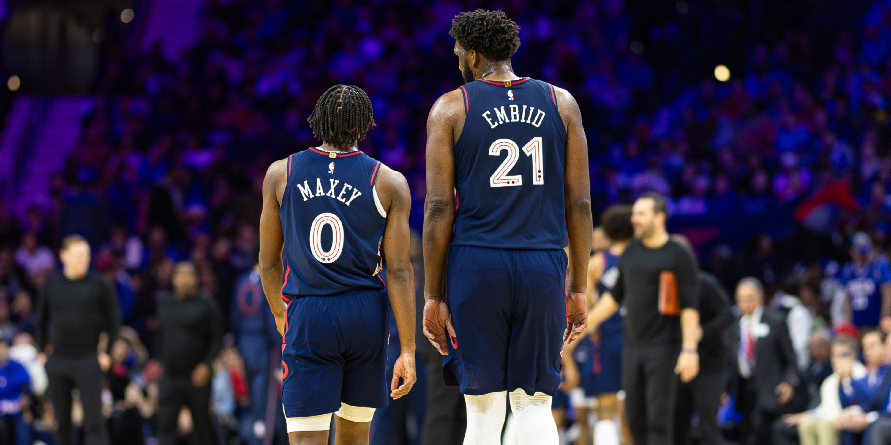 Joel Embiid Tyrese Maxey Philadelphia 76ers NBA Playoffs