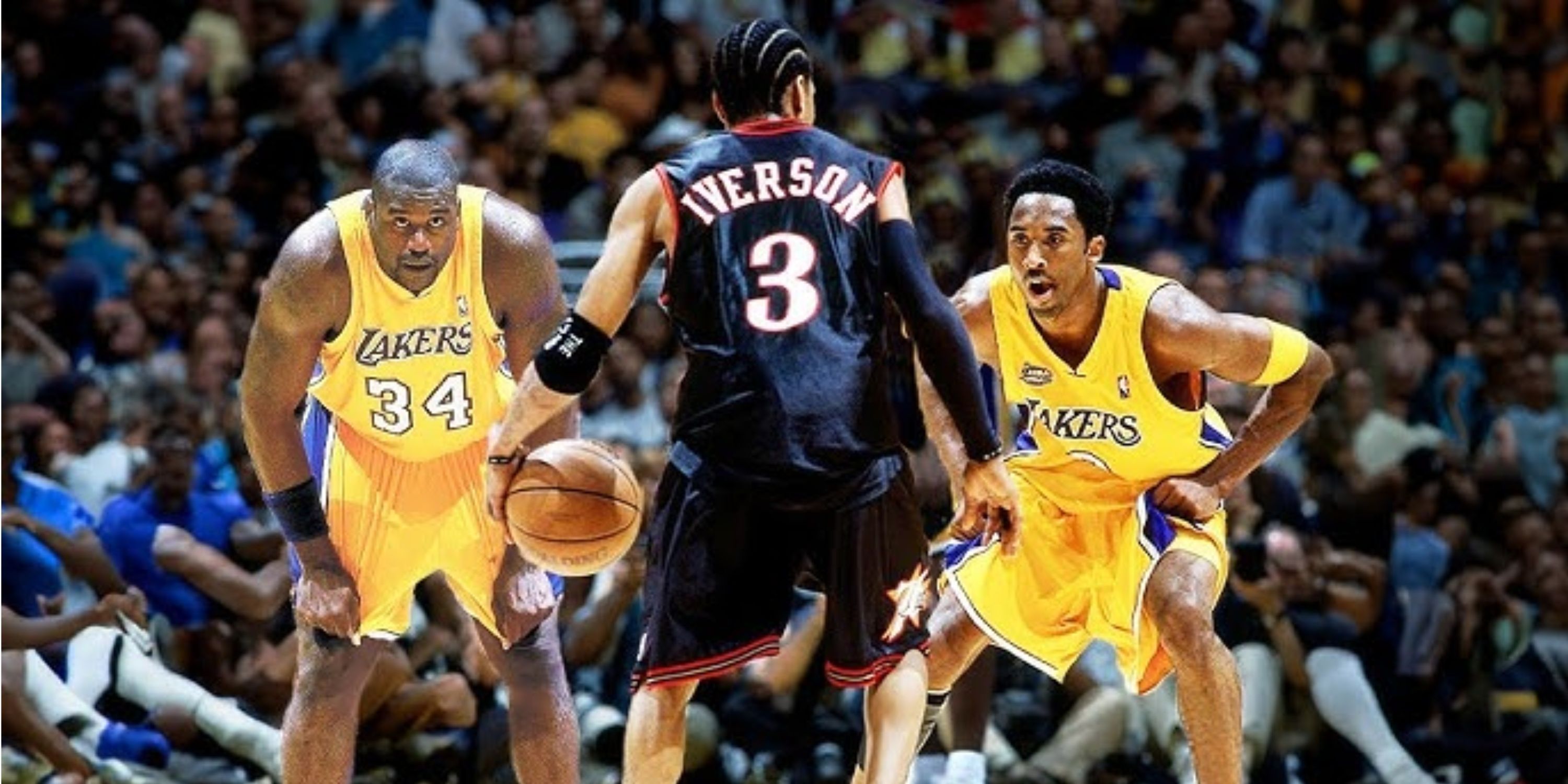 Allen Iverson Shaquille O'Neal Kobe Bryant 