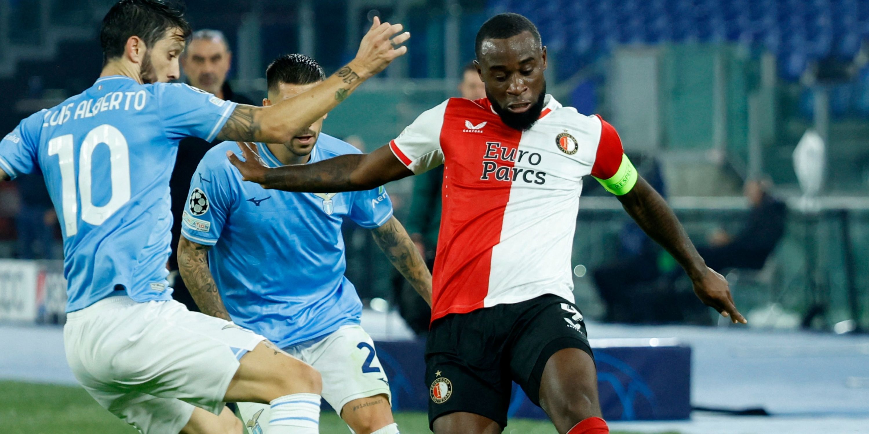 Feyenoord defender Lutsharel Geertruida in action