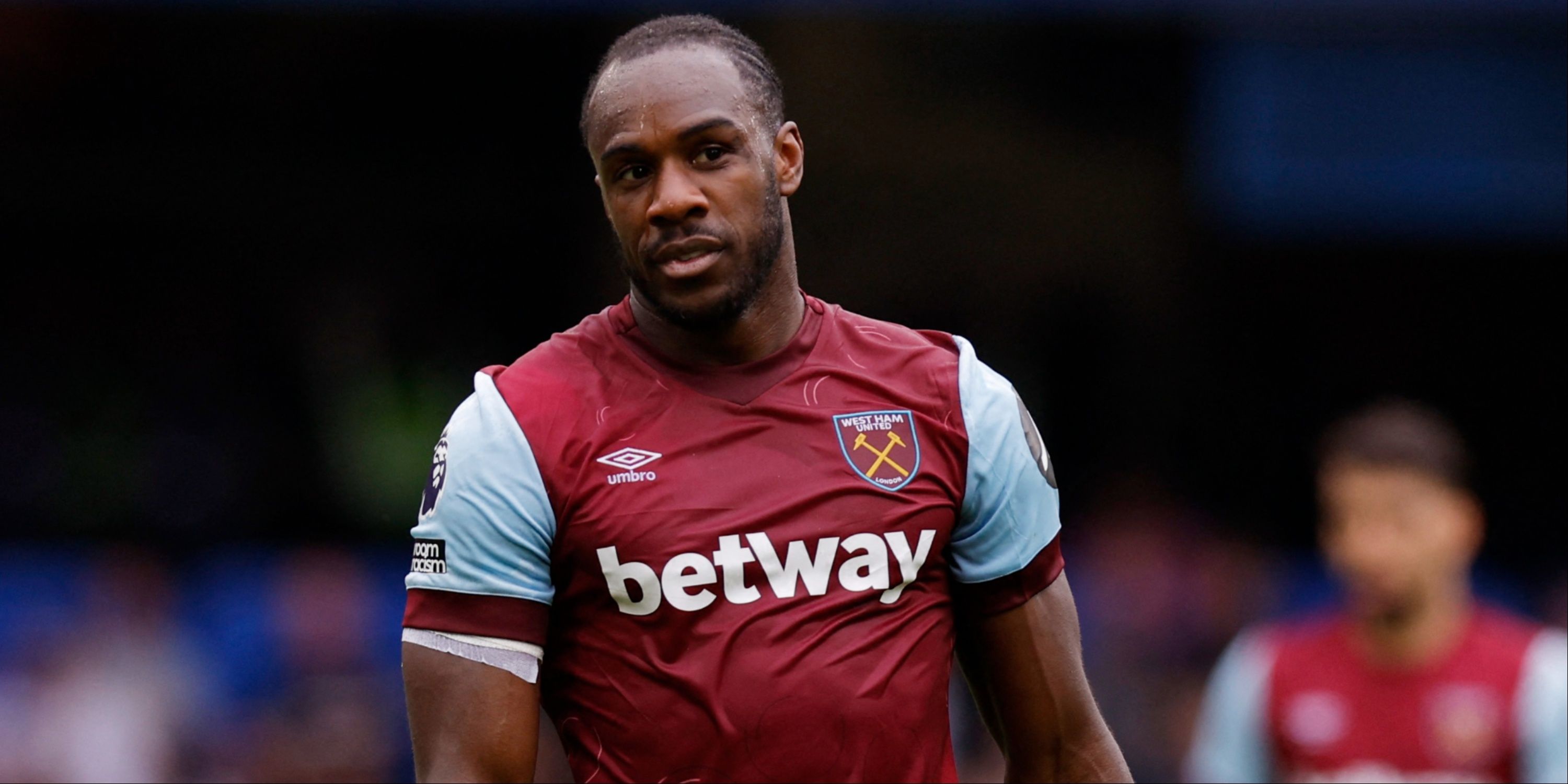 West Ham United striker Michail Antonio in action