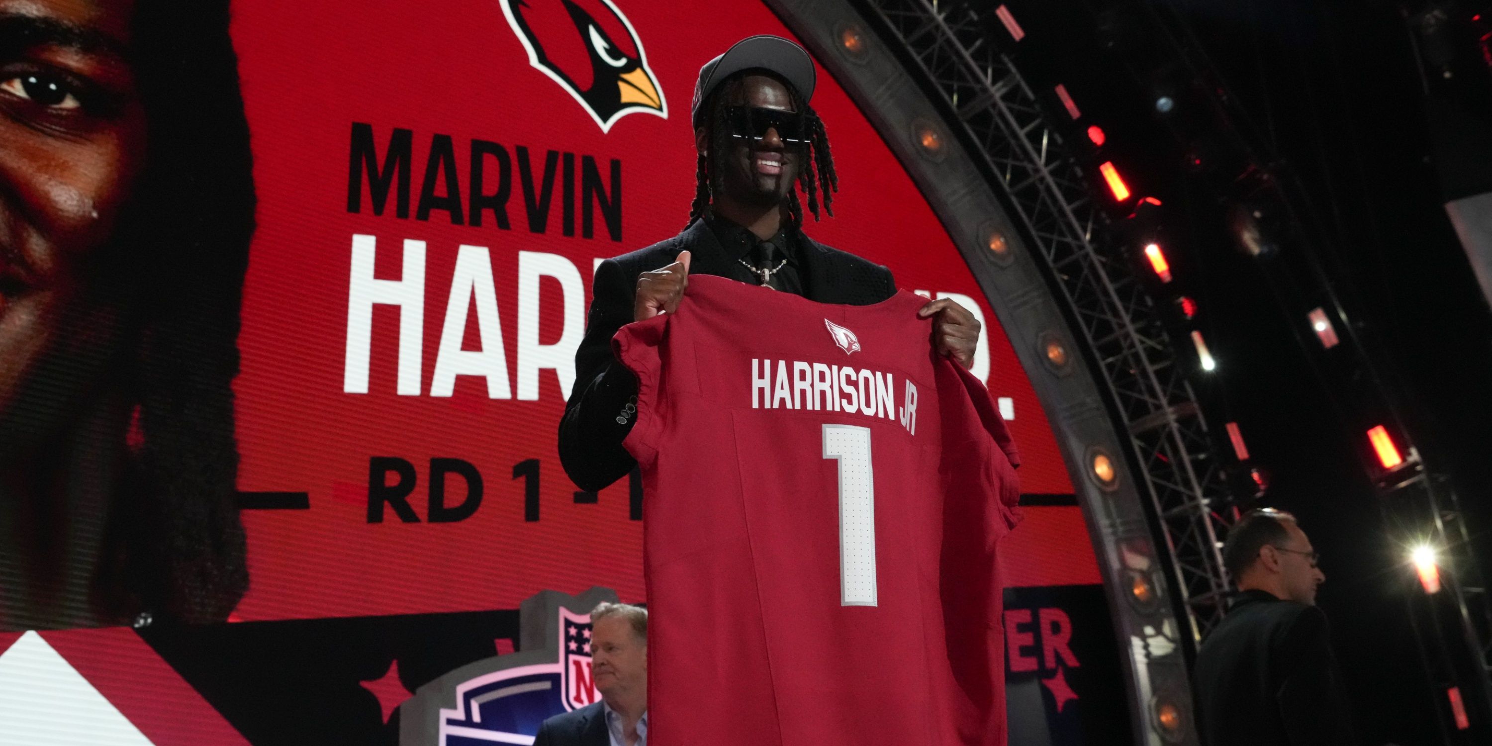 Arizona Cardinals WR Marvin Harrison Jr. at the 2024 NFL Draft. 