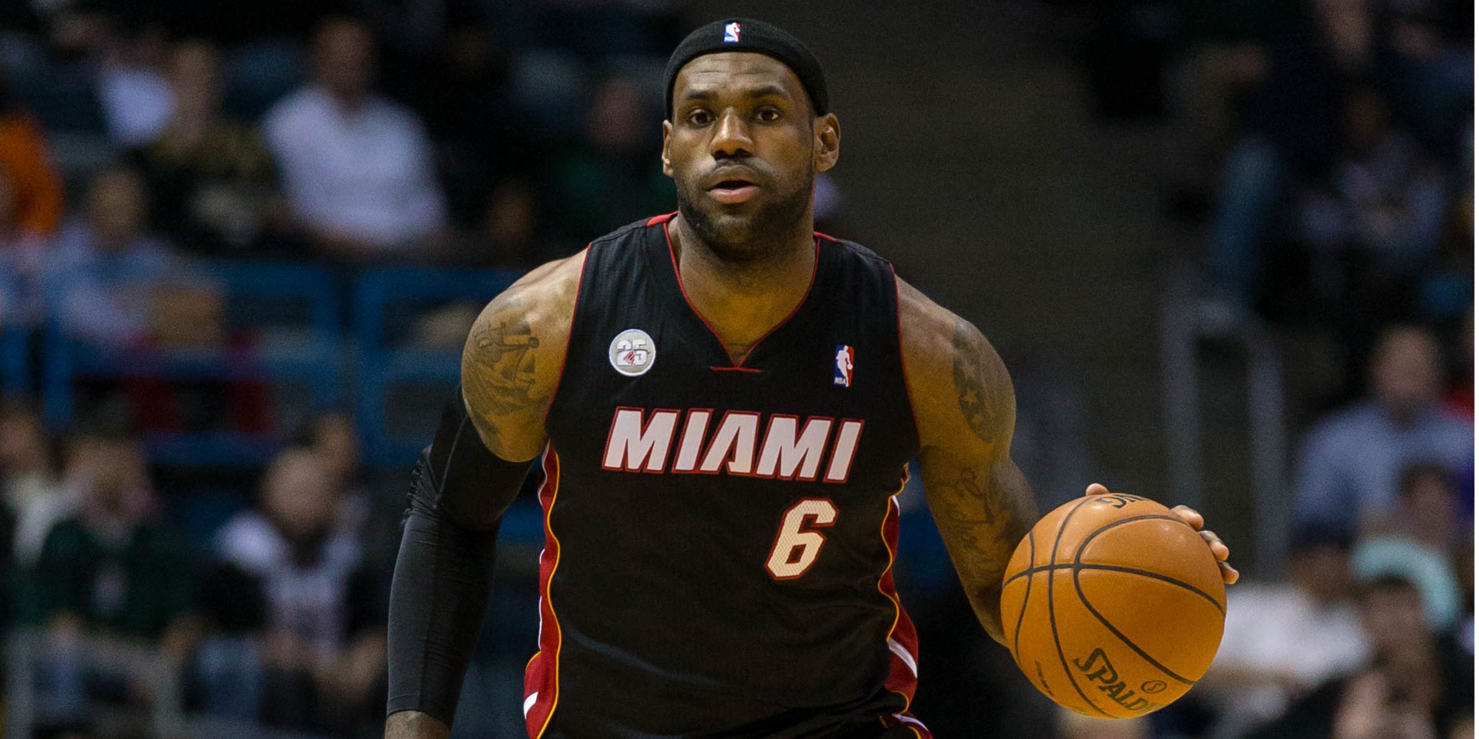 LeBron James in a Heat jersey