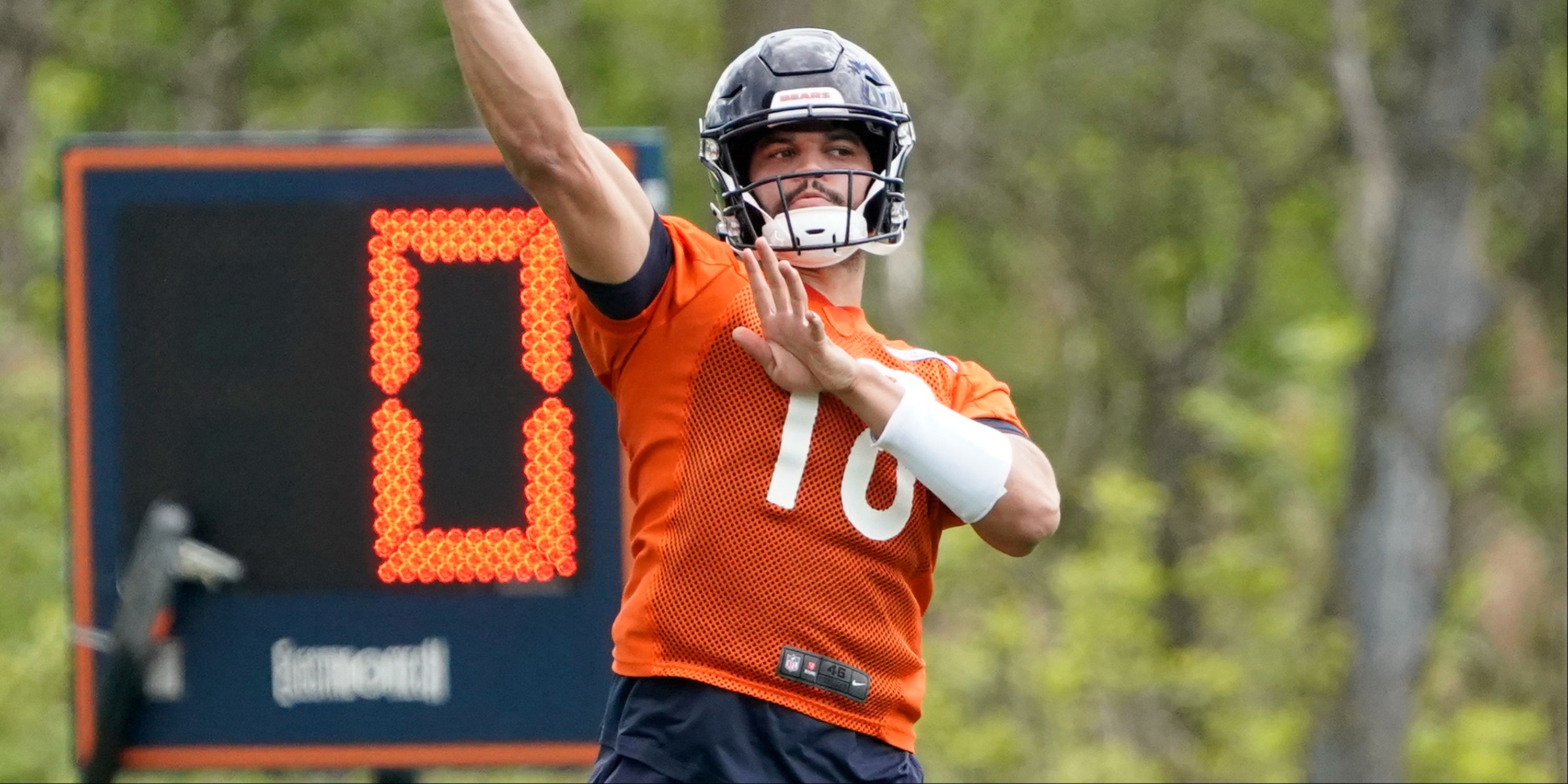 Chicago Bears rookie Caleb Williams at rookie minicamp