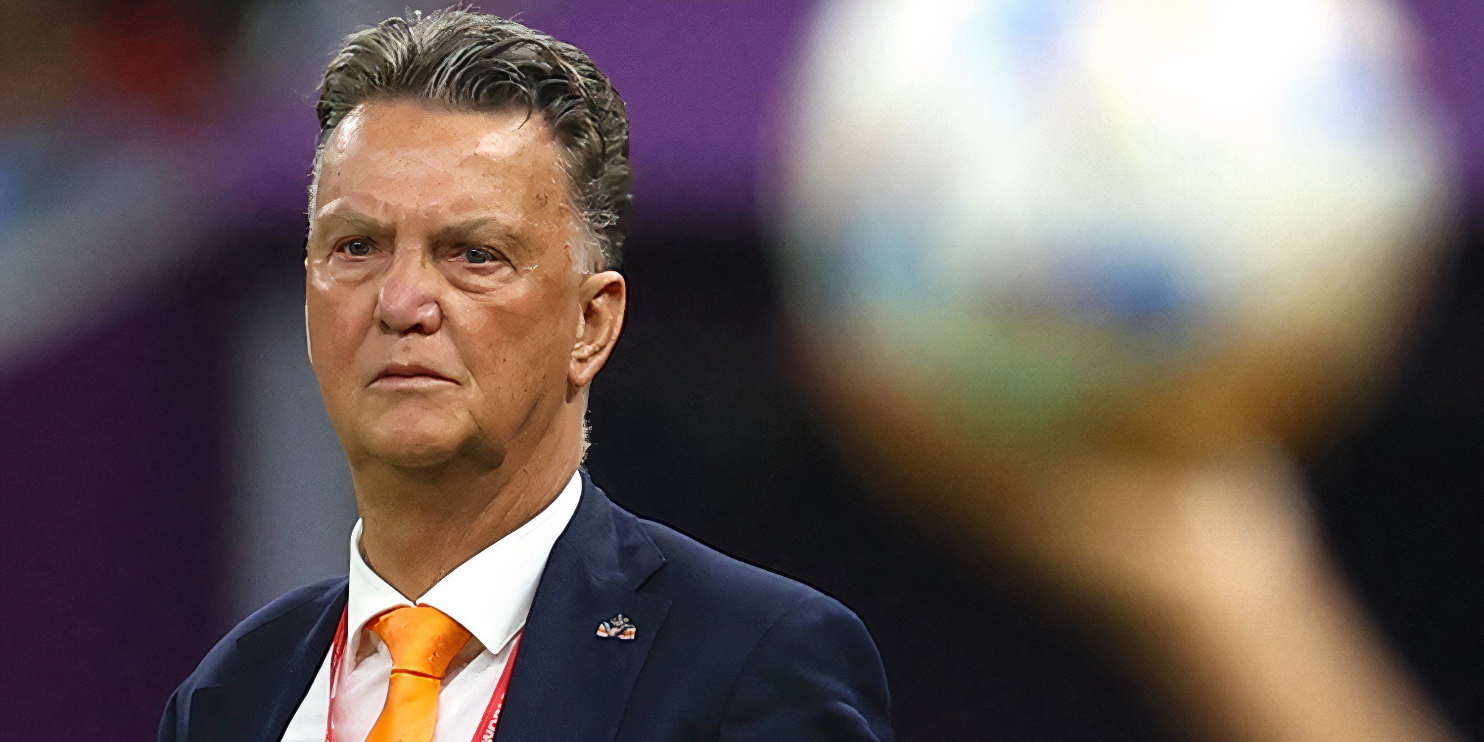 Louis van Gaal during Netherlands vs Argentina at the 2022 World Cup in Qatar