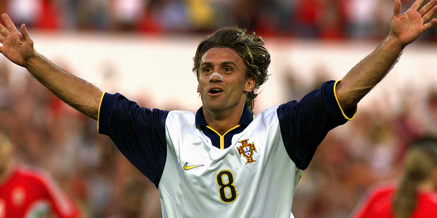 Joao Pinto celebrating for Portugal