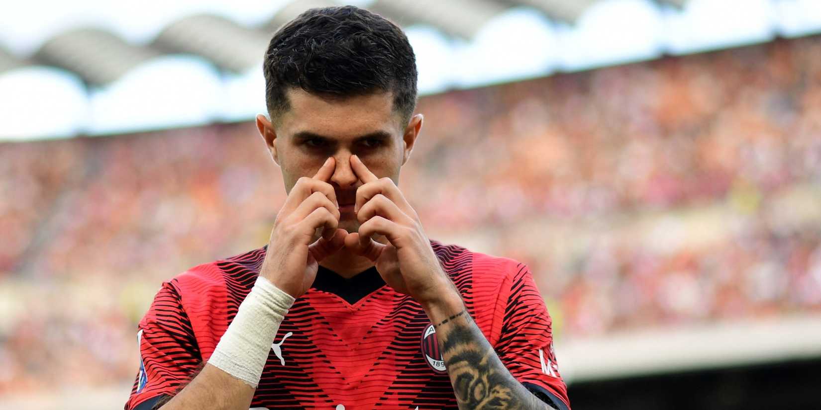 Christian Pulisic playing for AC Milan