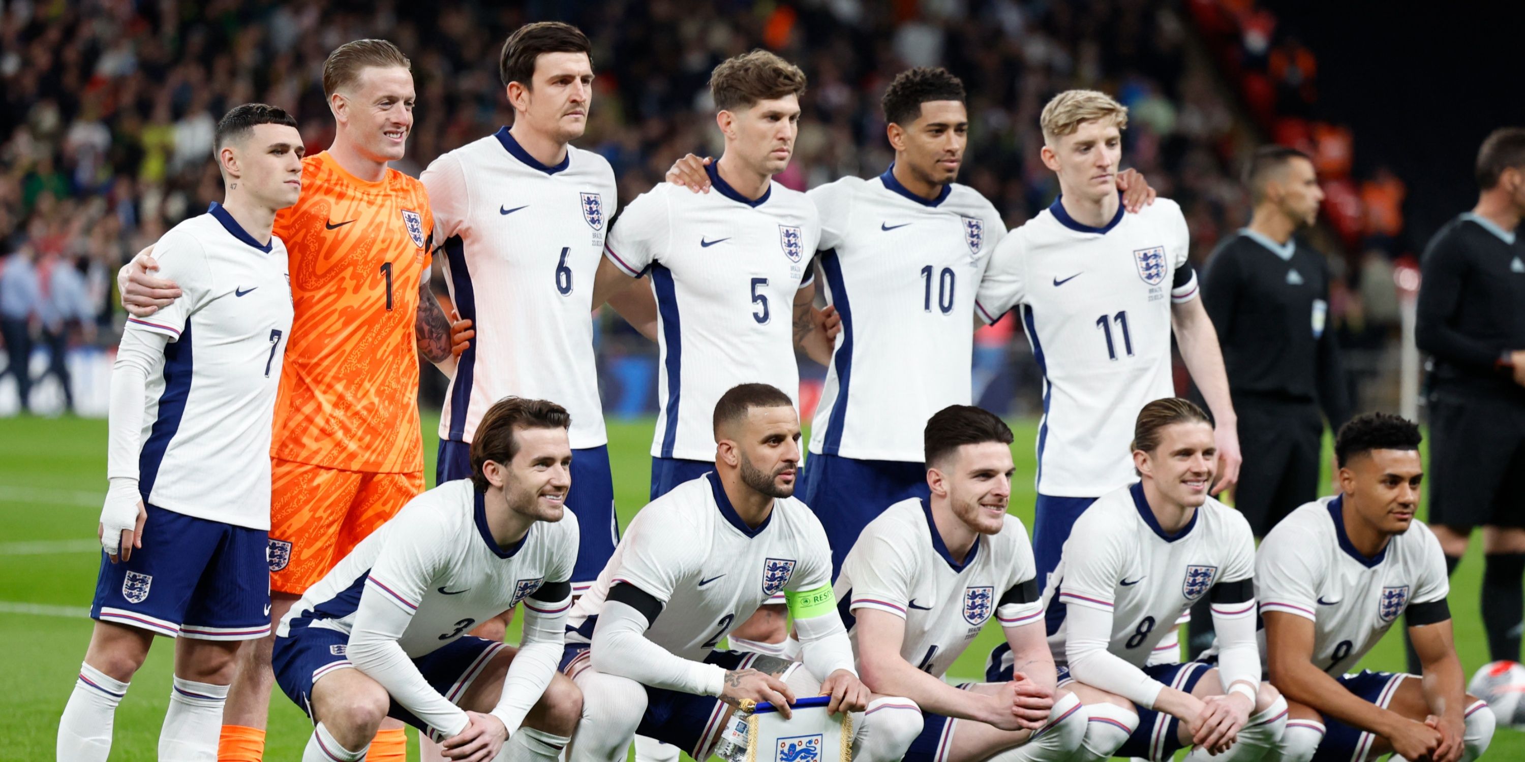 England team before facing Brazil