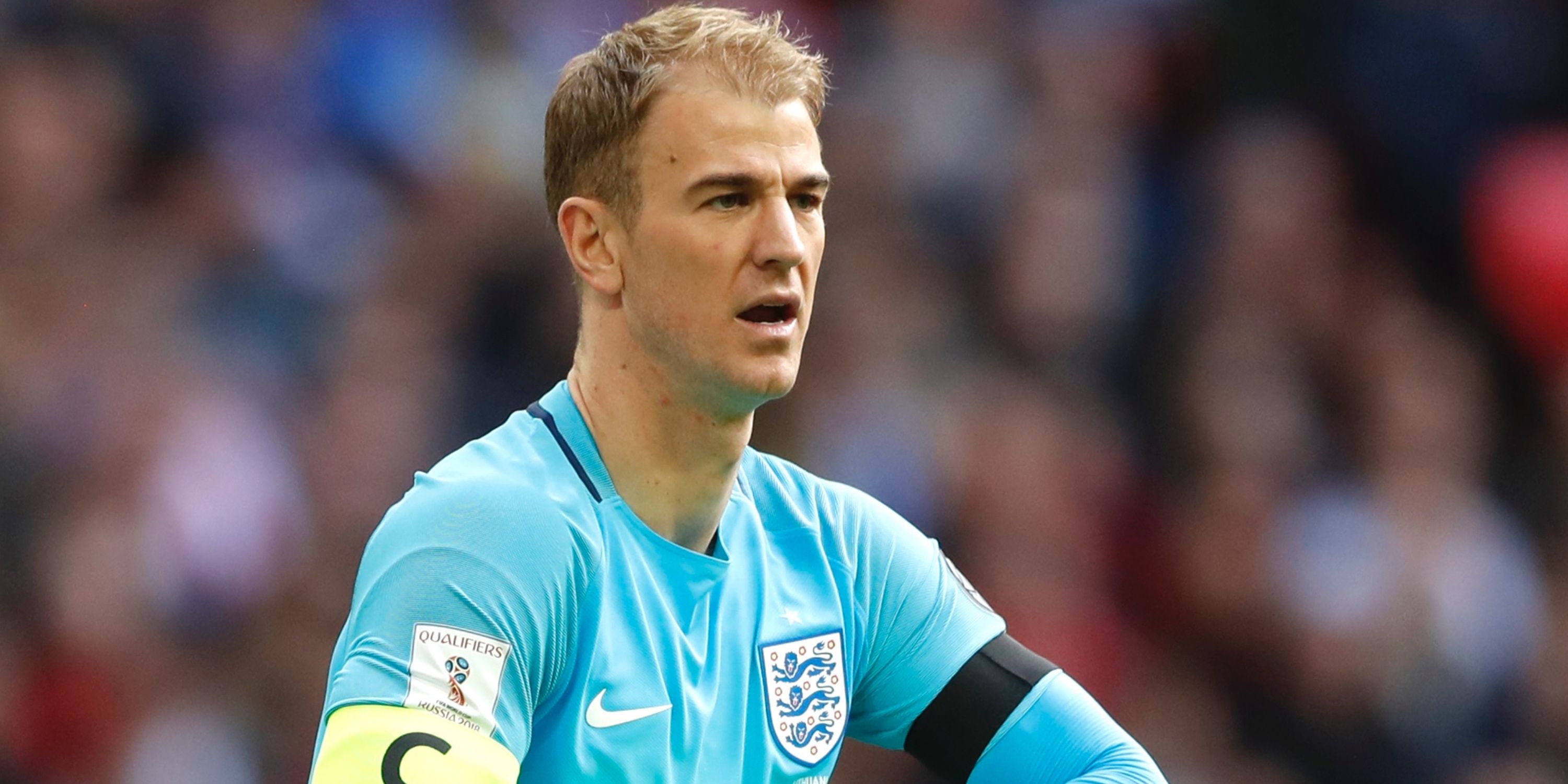 Joe Hart in action for England